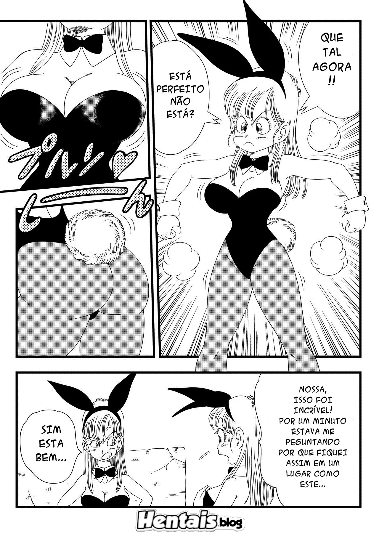 Dragon Ball Hentai: Bulma Coelhinha Libera Peitos em Troca da Dragon Ball - Em HQ Brasileiro
