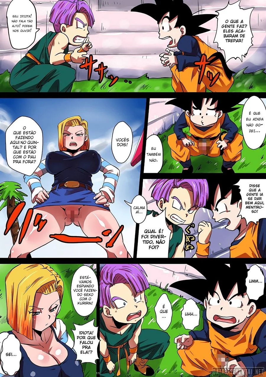 Dragon Ball Hentai: Suruba com Androide 18 em HQ Brasileiro