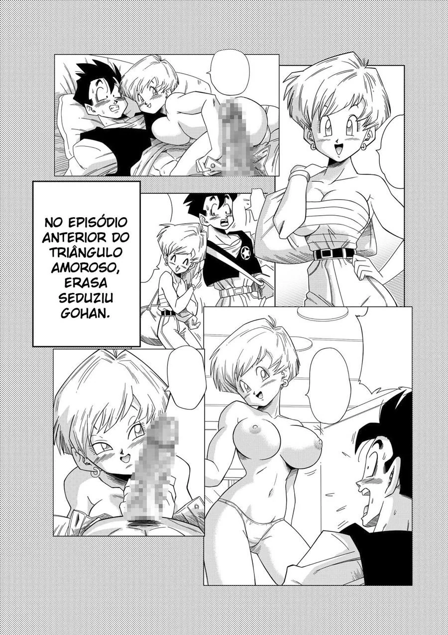 Dragon Ball Hentai: Triângulo Amoroso Vol.04 - Piranha Erasa Seduz Gohan em Hentai HQ Brasileiro
