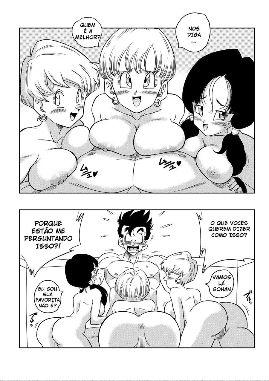 Dragon Ball Hentai: Triângulo Amoroso Vol.04 - Piranha Erasa Seduz Gohan em Hentai HQ Brasileiro