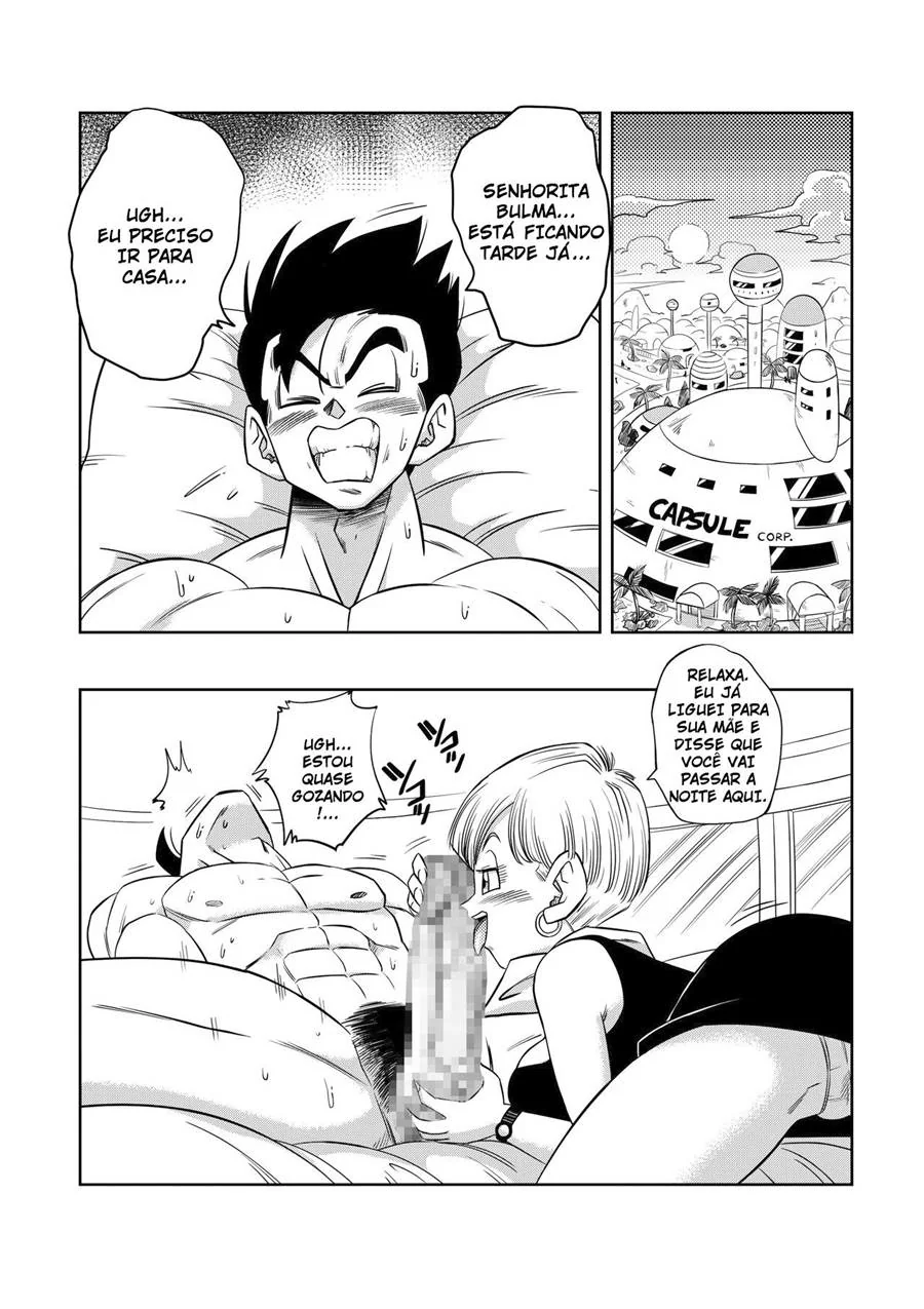 Dragon Ball Hentai: Triângulo Amoroso Vol.04 - Piranha Erasa Seduz Gohan em Hentai HQ Brasileiro