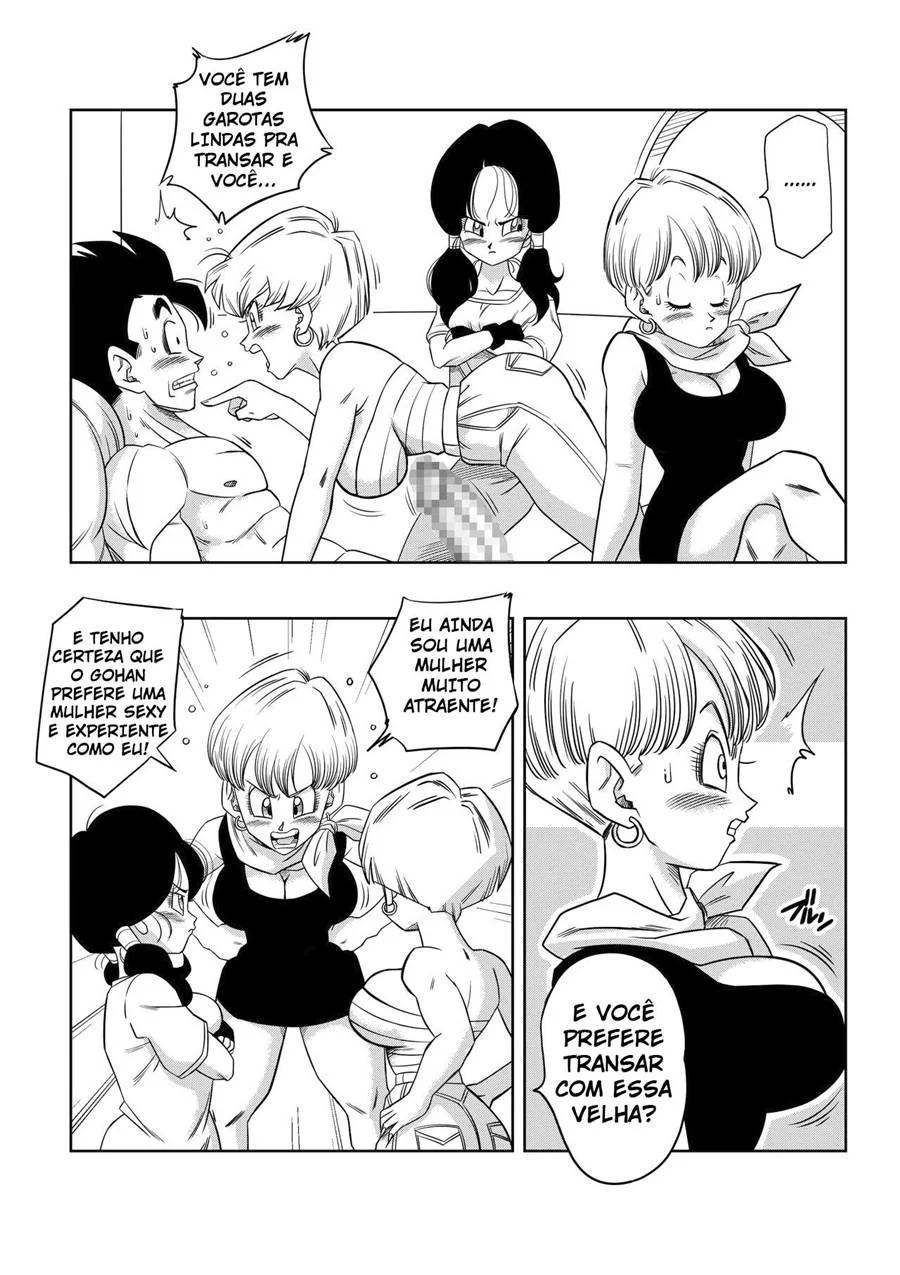 Dragon Ball Hentai: Triângulo Amoroso Vol.04 - Piranha Erasa Seduz Gohan em Hentai HQ Brasileiro