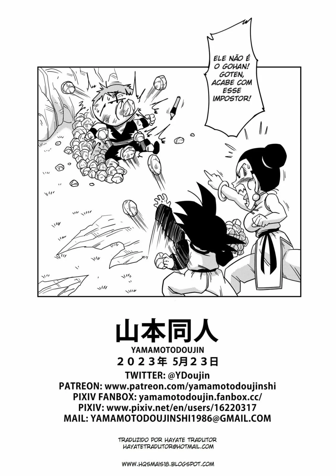 Dragon Ball Hentai: Triângulo Amoroso Vol.05 - Erasa Seduz Gohan em Casa da Piranha em HQ Brasileiro