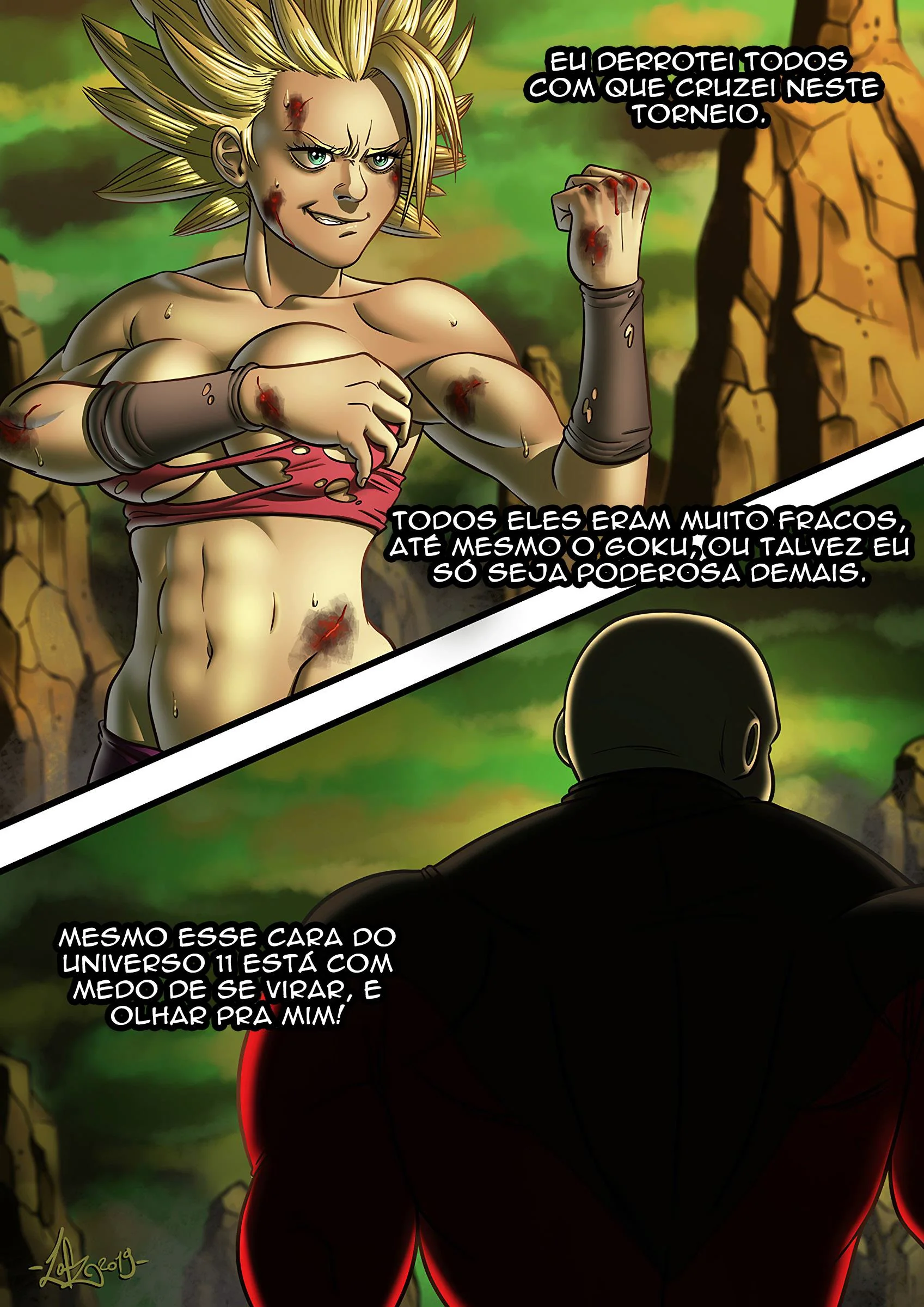 Dragon Ball Porno: Kale e sua Irm&atilde; se Deliciam com o Sexo Bruto na Casa do Goku" em hentai HQ