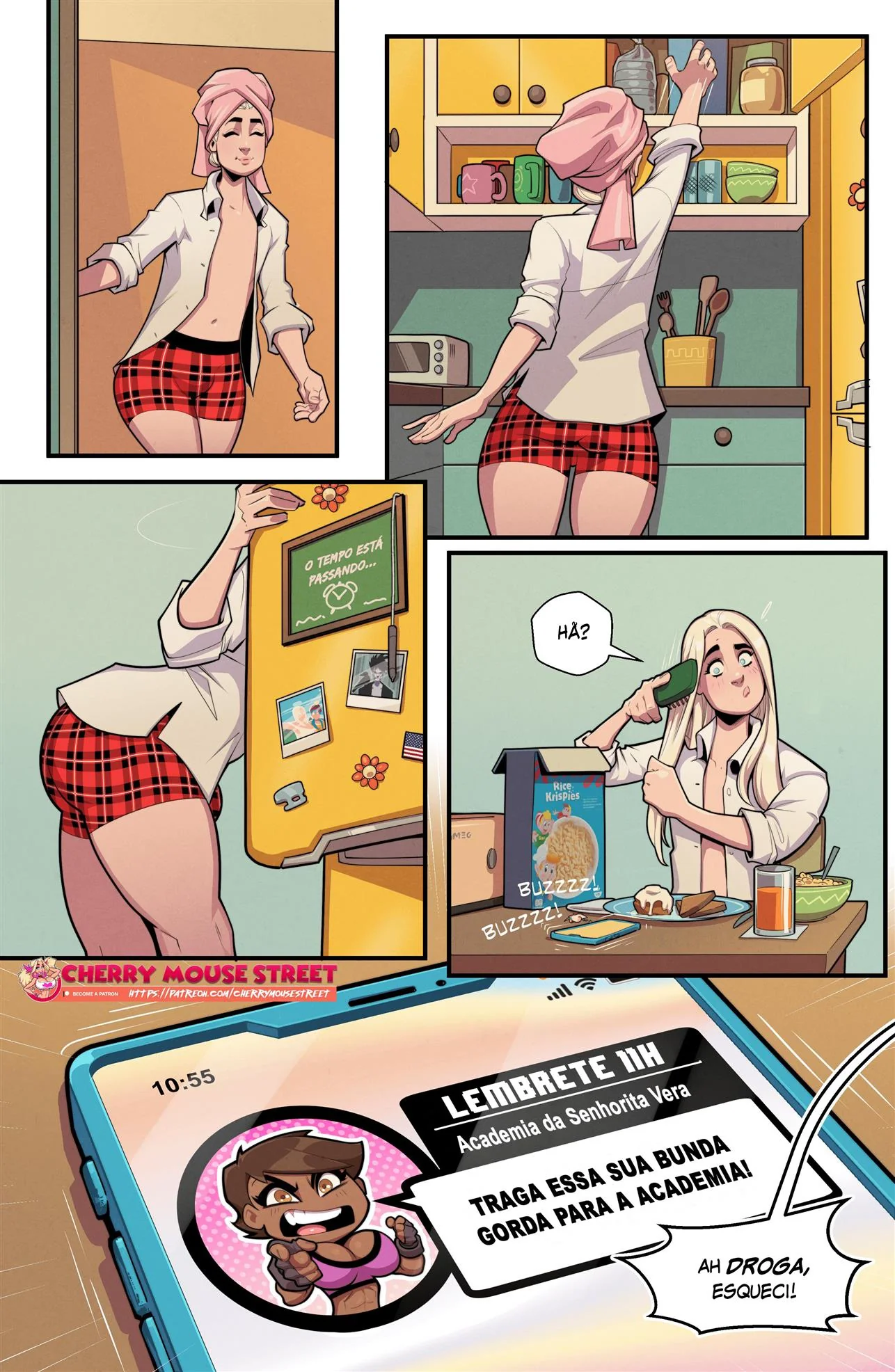 Fanny viajou e deixou Izzy na seca da piroca em HQ de hentai brasileiro