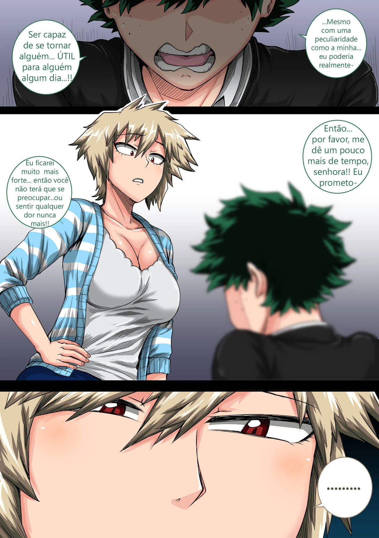 Férias Escaldantes: Mãe do Bakugo Dando a Buceta para Izuku - Hentai HQ