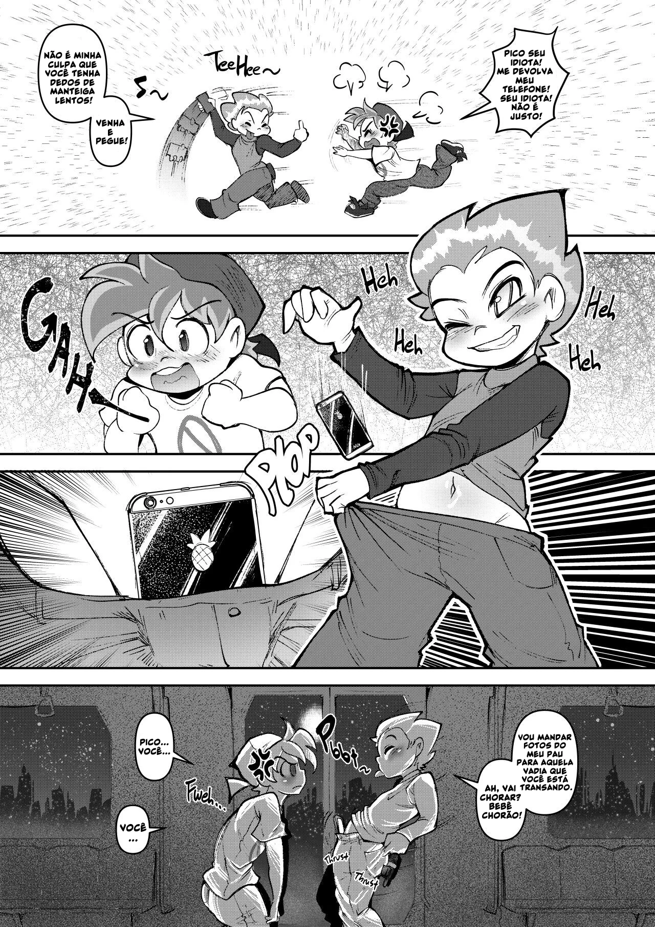 Foda no Trem: Piranha dá a buceta gostosa para pica do macho em Hentai HQ Brasileiro