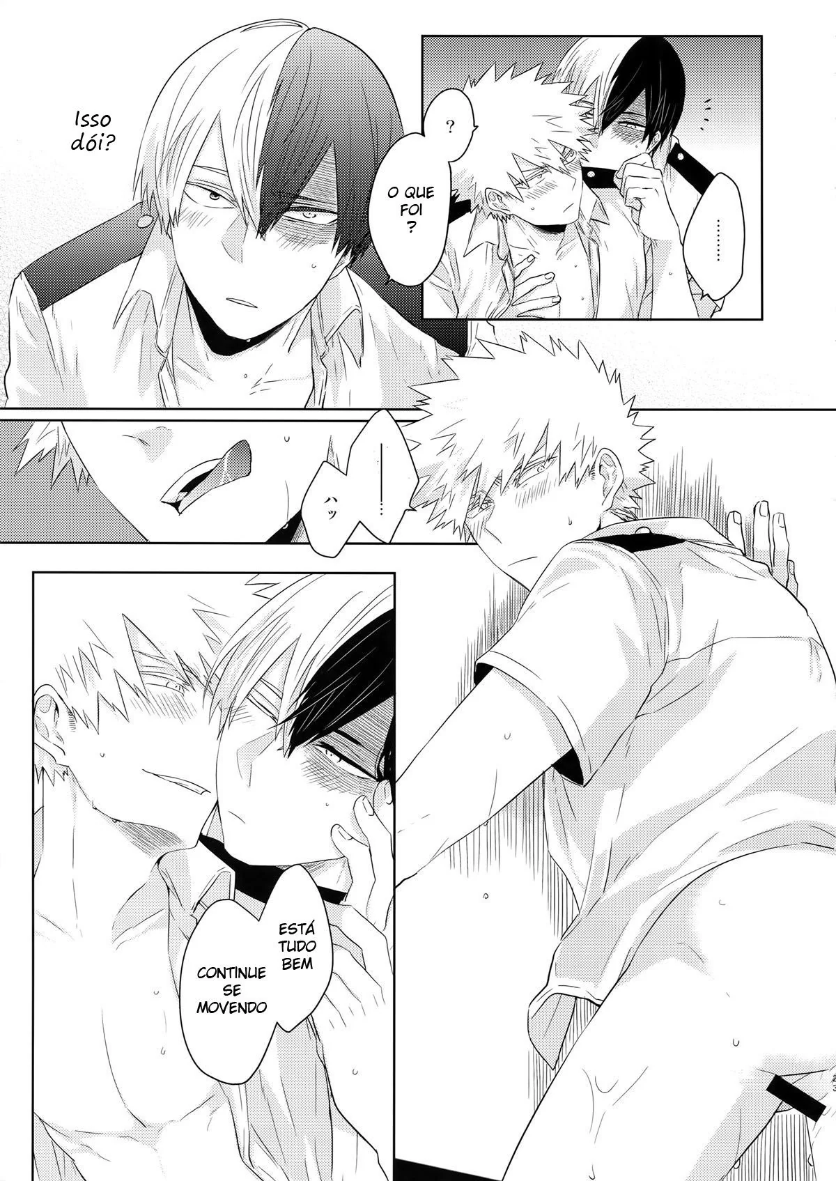 Fodendo o amigo por trás - Shouto Todoroki e Katsuki Bakugou em Hentai HQ Brasileiro