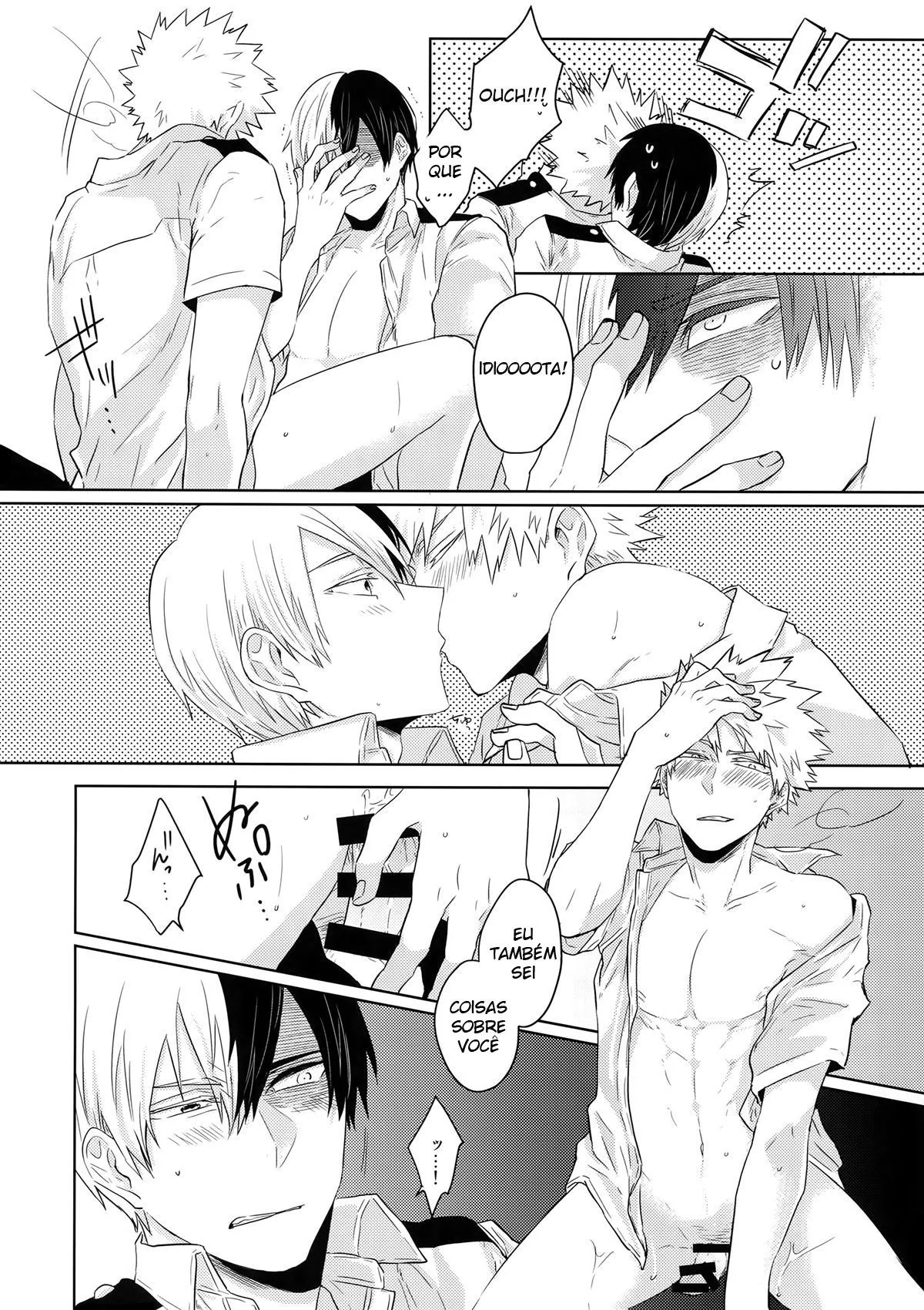 Fodendo o amigo por trás - Shouto Todoroki e Katsuki Bakugou em Hentai HQ Brasileiro