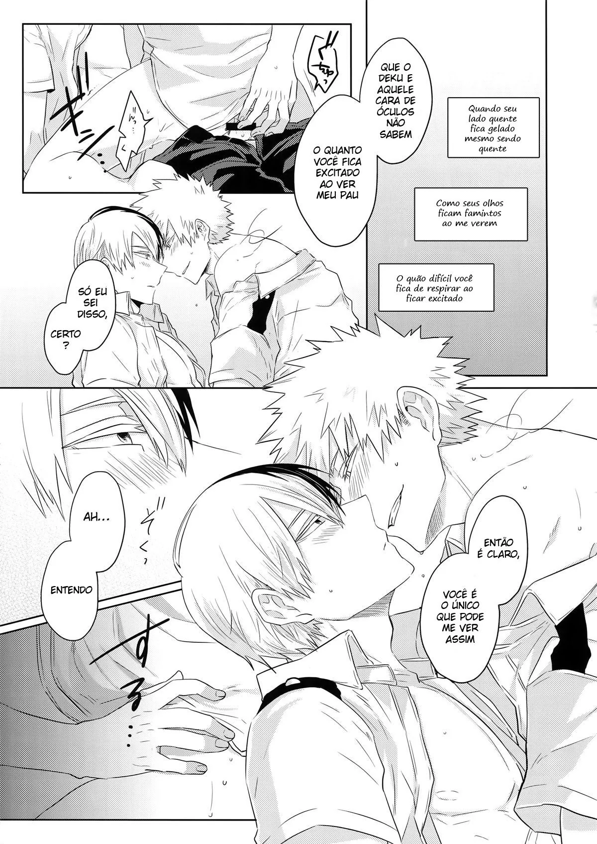 Fodendo o amigo por trás - Shouto Todoroki e Katsuki Bakugou em Hentai HQ Brasileiro