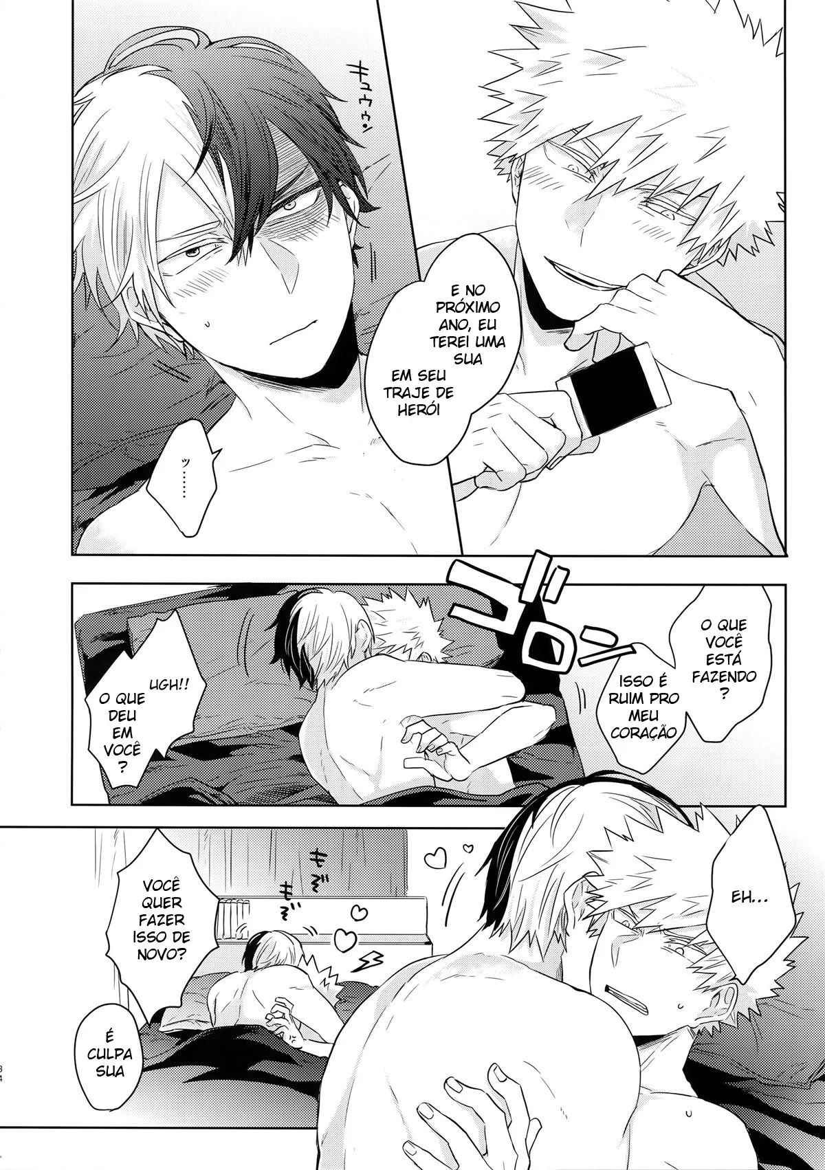 Fodendo o amigo por trás - Shouto Todoroki e Katsuki Bakugou em Hentai HQ Brasileiro