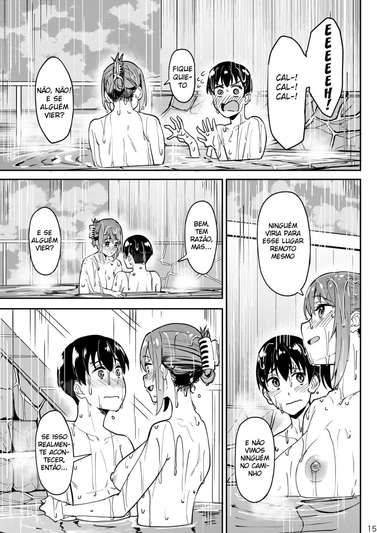 Fontes Termais do Pecado: Orgia Molhada e Quente Hentai