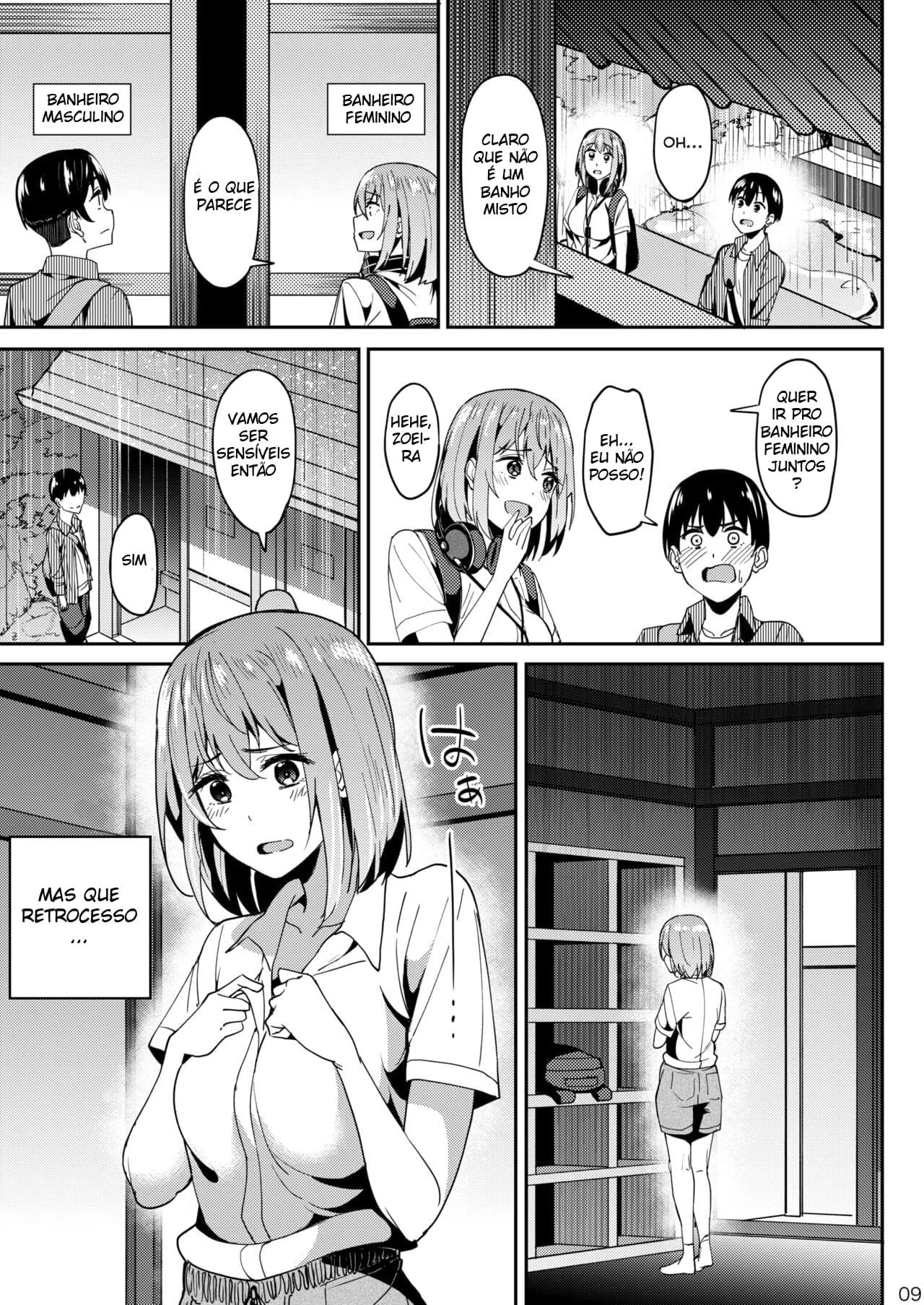 Fontes Termais do Pecado: Orgia Molhada e Quente Hentai