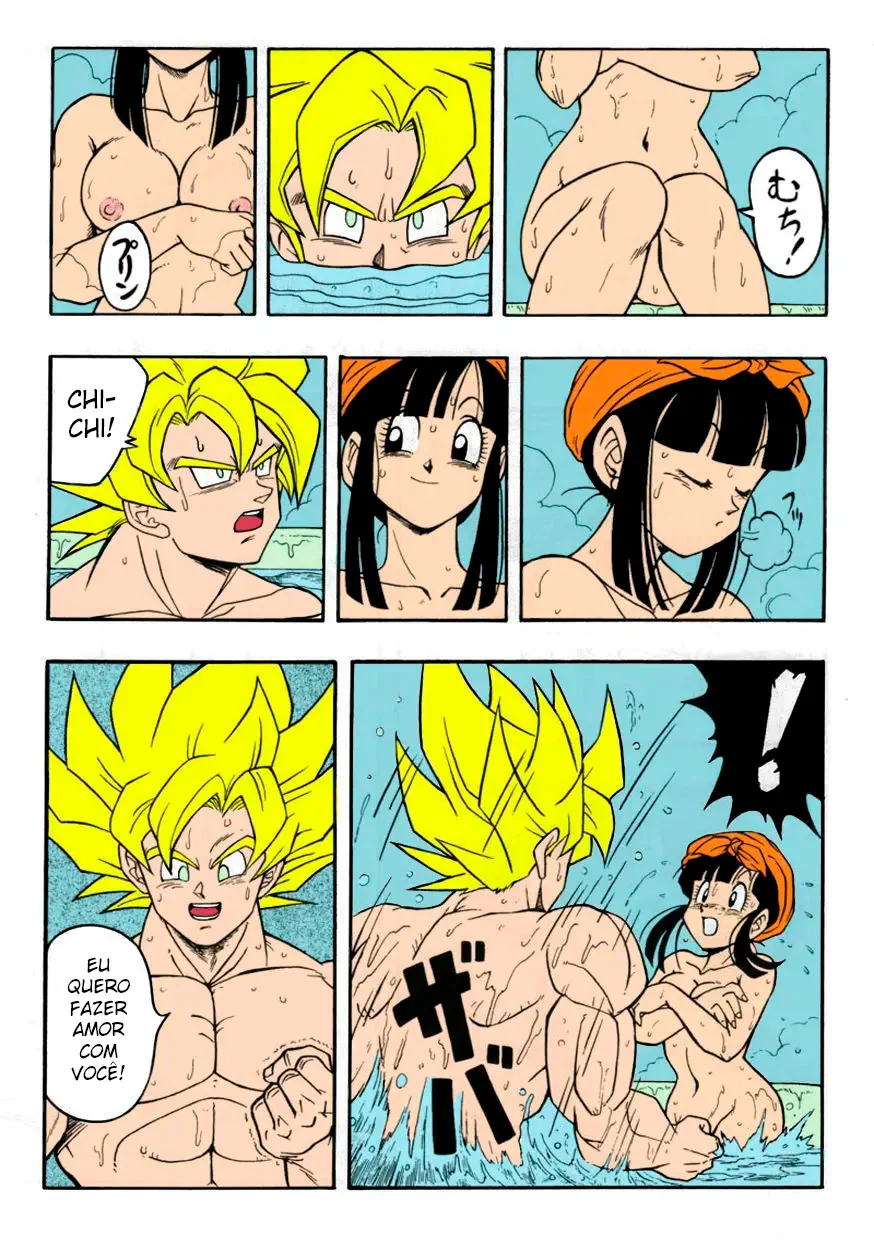 Goku mete com força na buceta da esposa antes da batalha - Hentai HQ