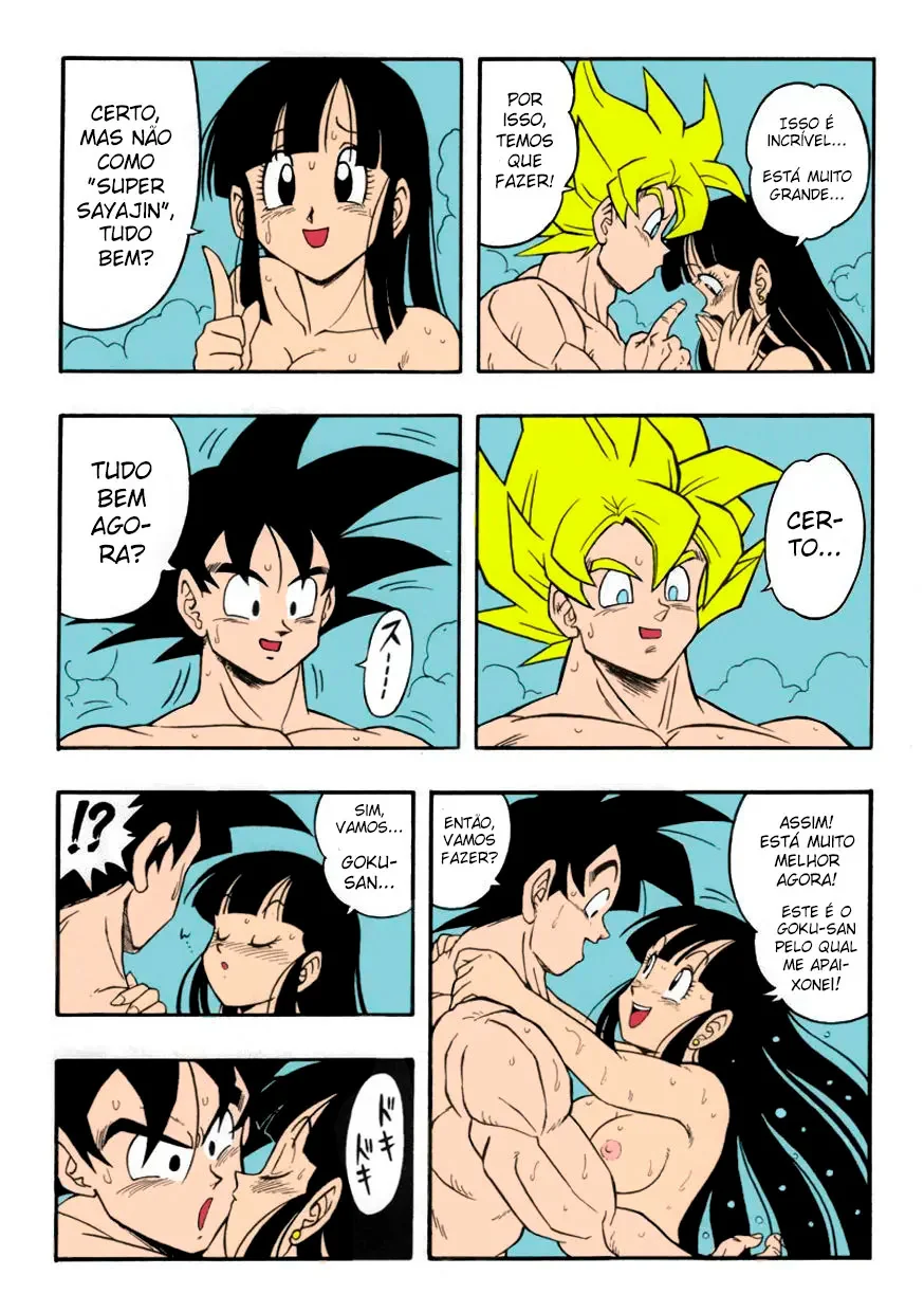 Goku mete com força na buceta da esposa antes da batalha - Hentai HQ