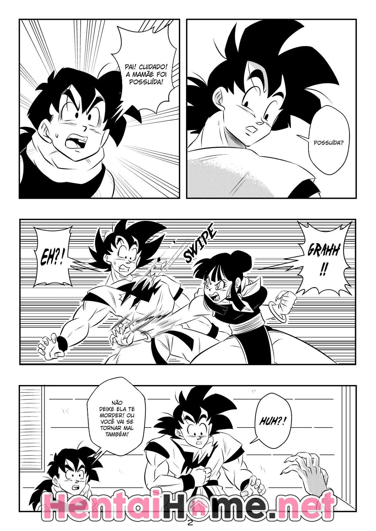 Goku Tarado: Comendo a Chi Chi Dominada Pela Névoa do Mal em Hentai HQ Brasileiro