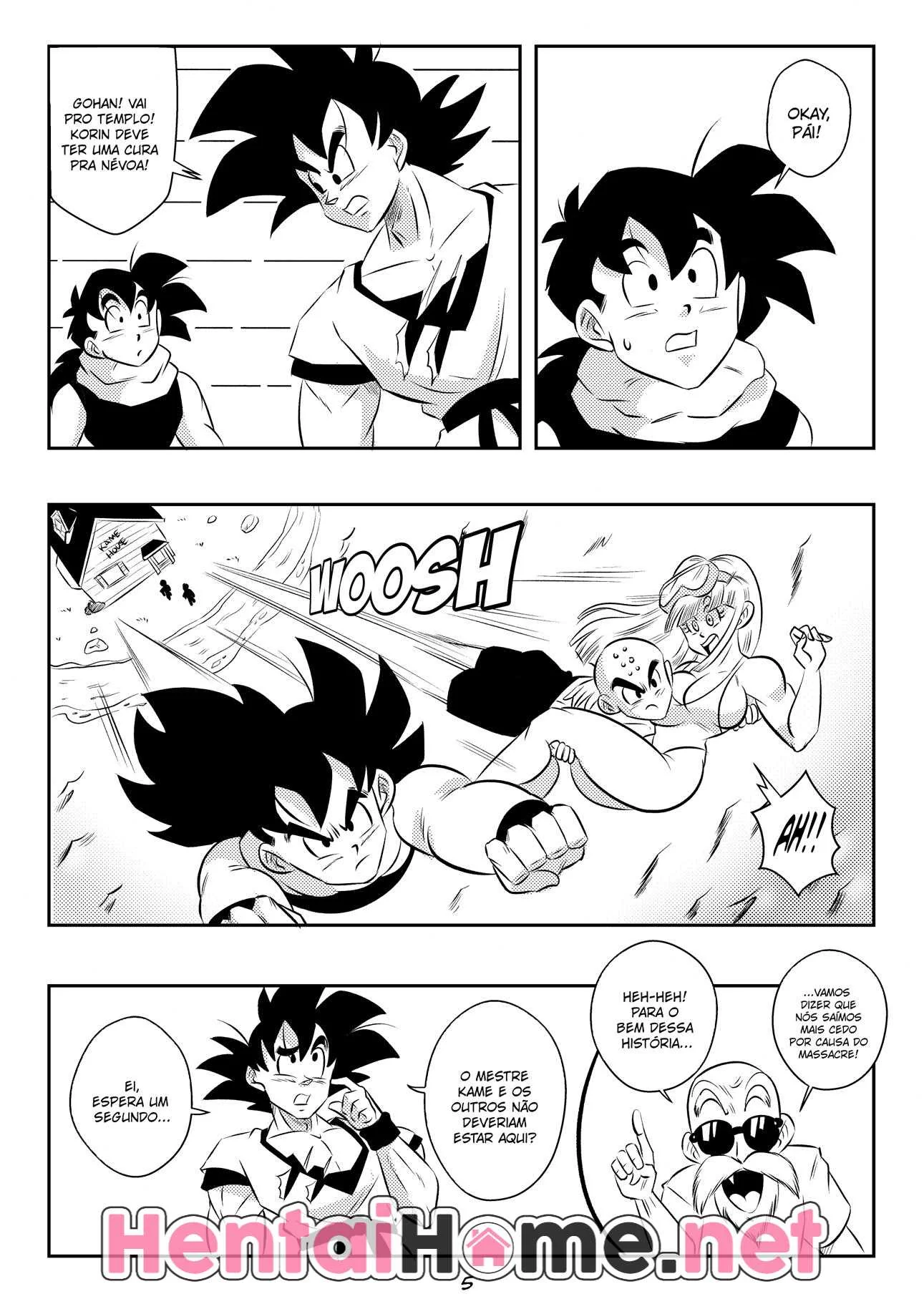 Goku Tarado: Comendo a Chi Chi Dominada Pela Névoa do Mal em Hentai HQ Brasileiro