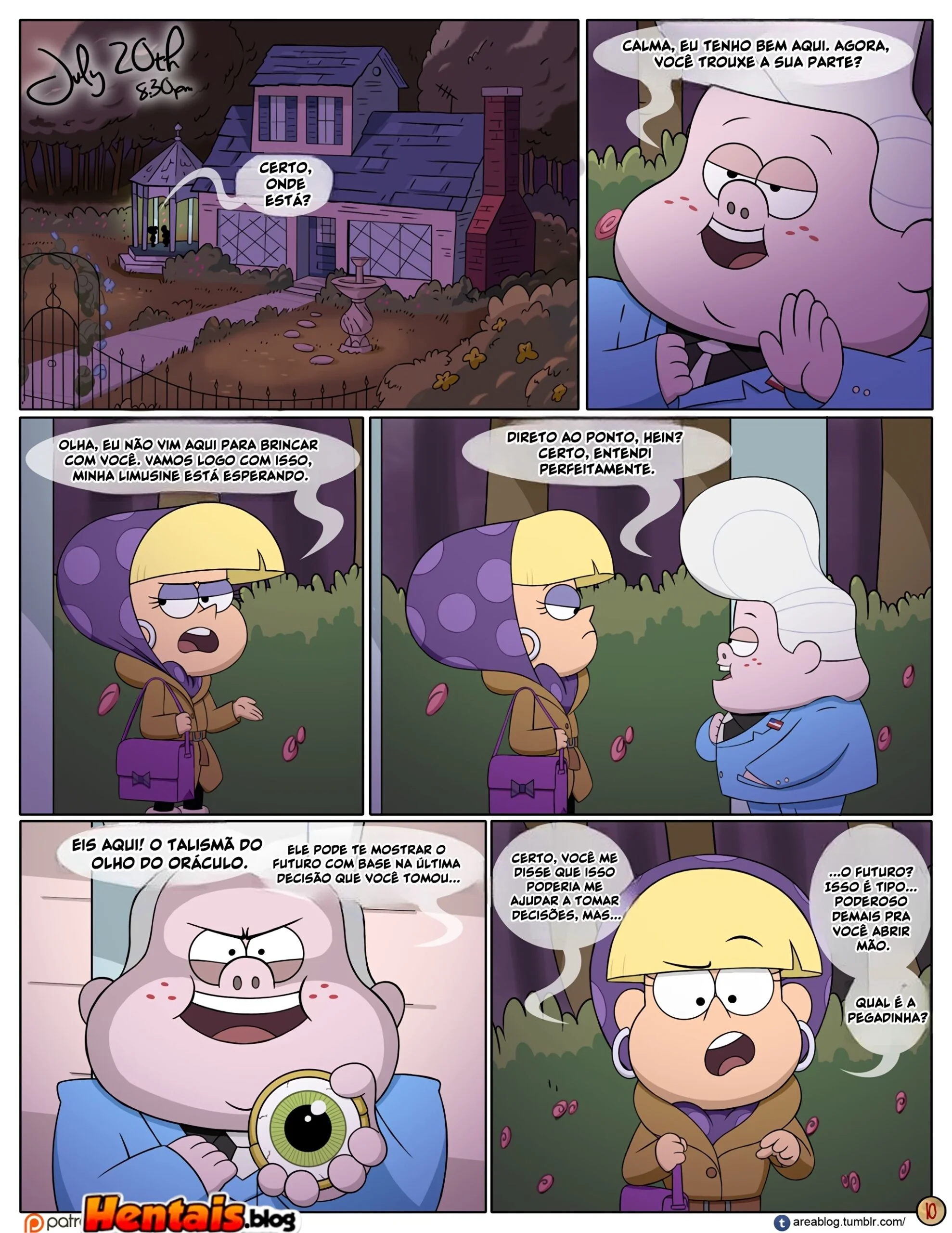 Gravity Falls HQ Porno: Próximo Verão - Mabel Ajuda os Gêmeos a Foder Pacifica em HQ Brasileiro