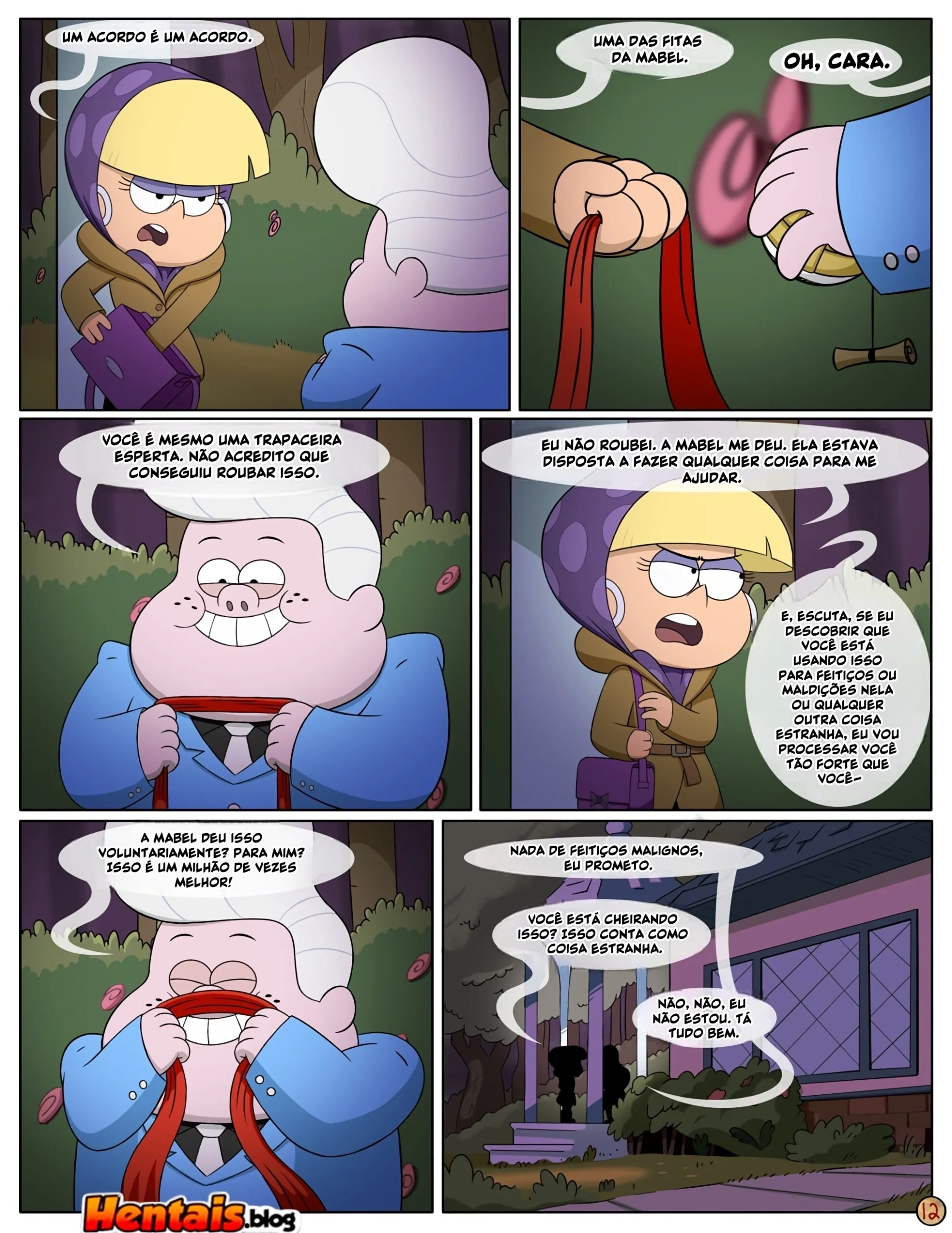 Gravity Falls HQ Porno: Próximo Verão - Mabel Ajuda os Gêmeos a Foder Pacifica em HQ Brasileiro