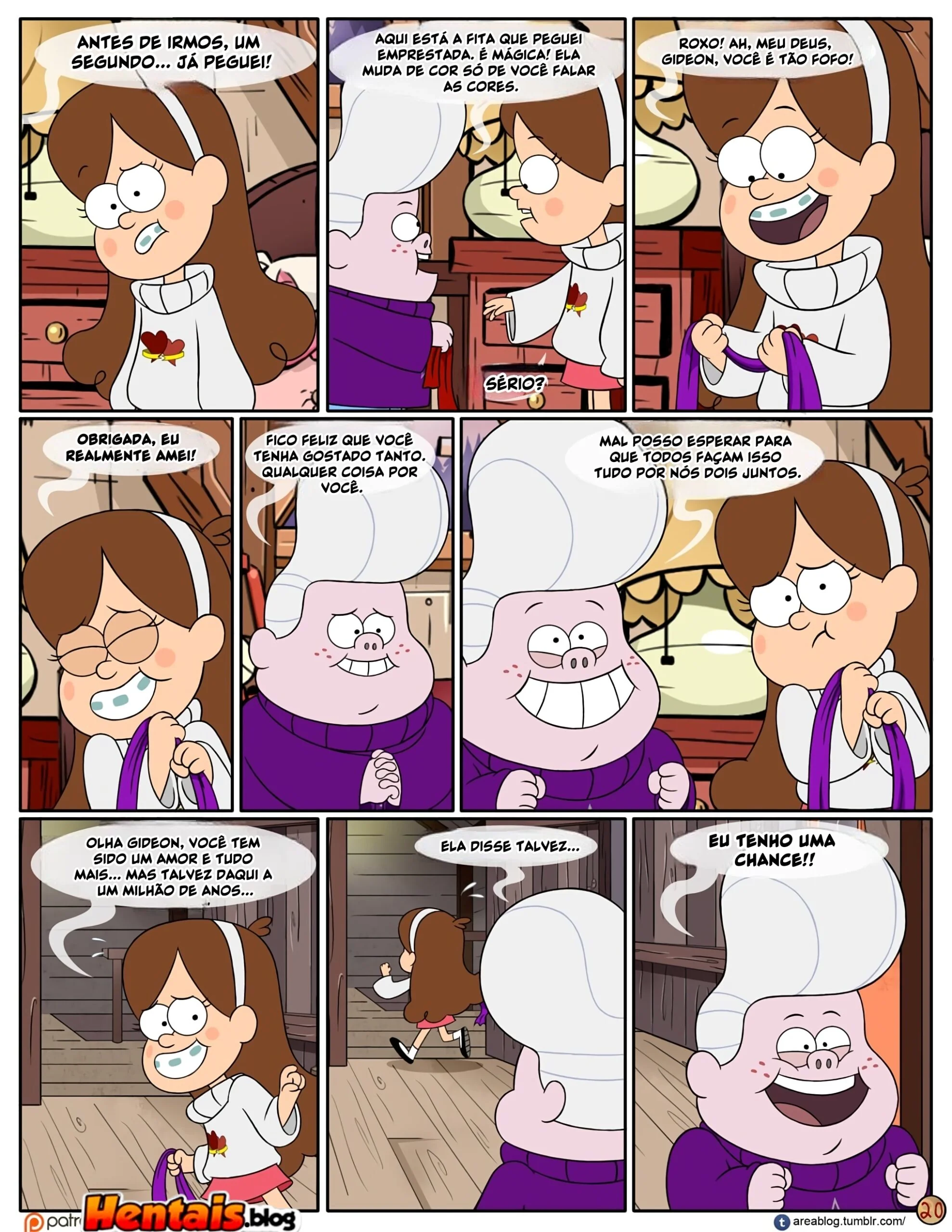 Gravity Falls HQ Porno: Próximo Verão - Mabel Ajuda os Gêmeos a Foder Pacifica em HQ Brasileiro