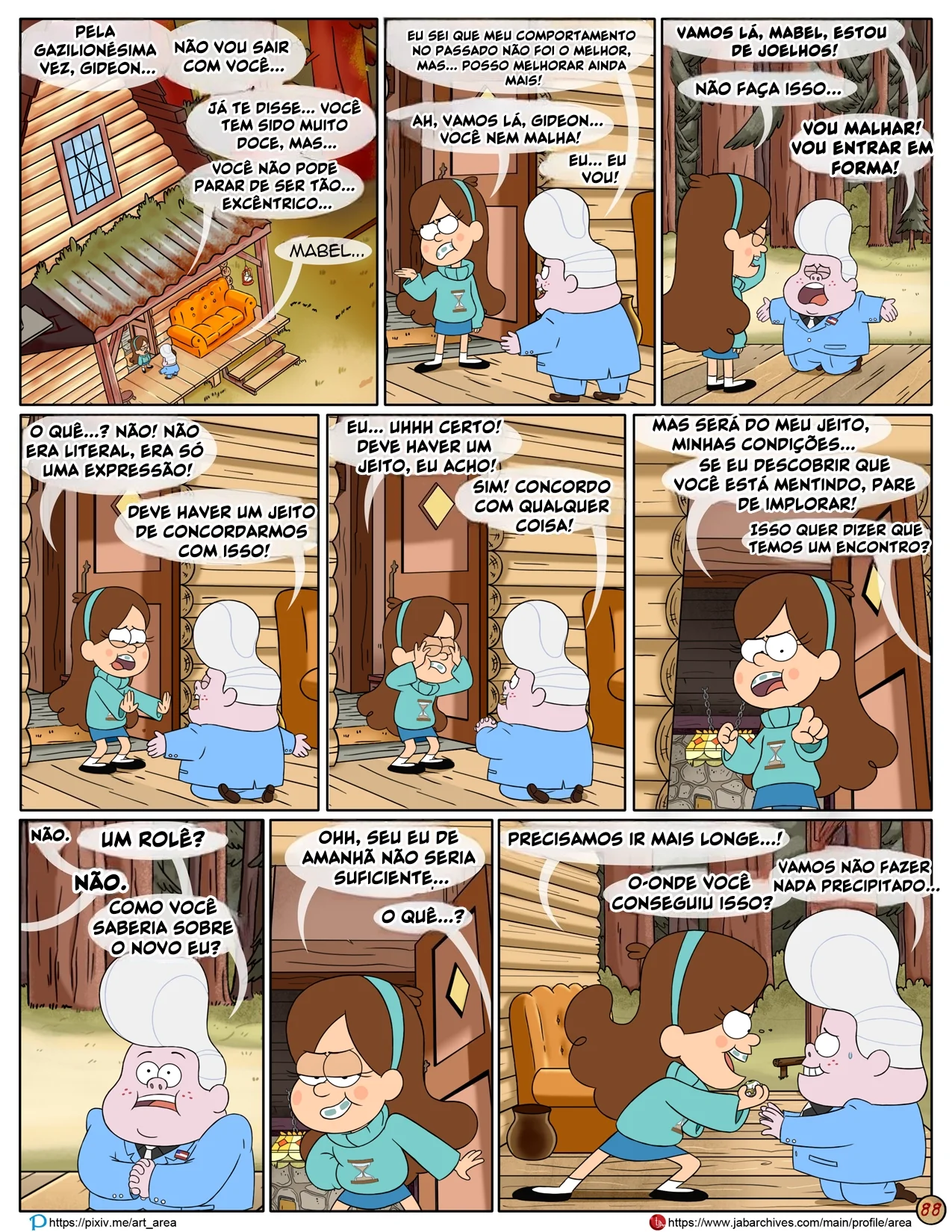 Gravity Falls HQ Porno: Próximo Verão - Mabel Ajuda os Gêmeos a Foder Pacifica em HQ Brasileiro