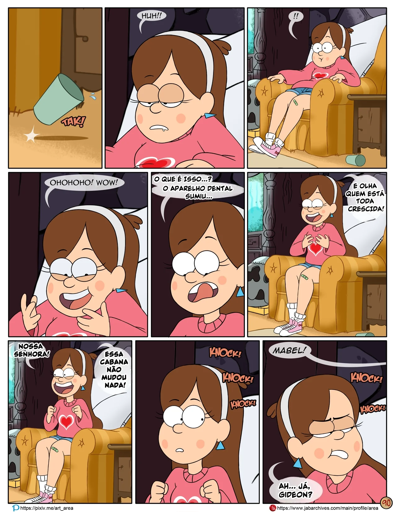 Gravity Falls HQ Porno: Próximo Verão - Mabel Ajuda os Gêmeos a Foder Pacifica em HQ Brasileiro