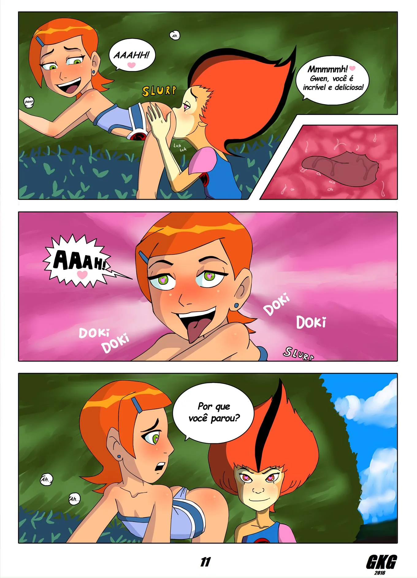 Gwen a Thundercat Ninfetinha: Uma Aventura Hentai na Floresta com muito sexo em HQ Brasileiro
