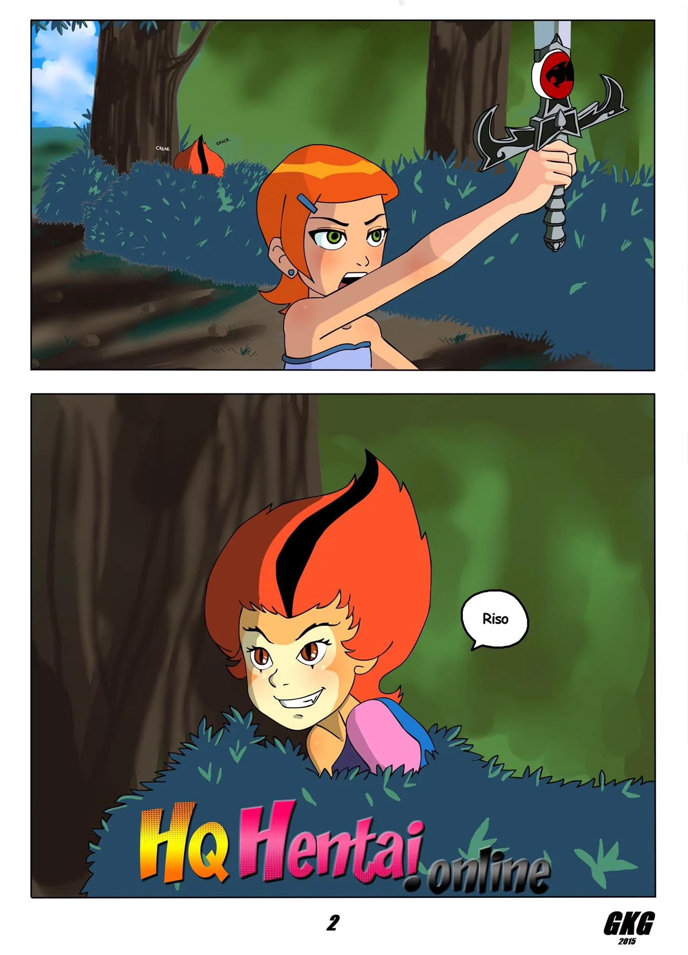 Gwen a Thundercat Ninfetinha: Uma Aventura Hentai na Floresta com muito sexo em HQ Brasileiro