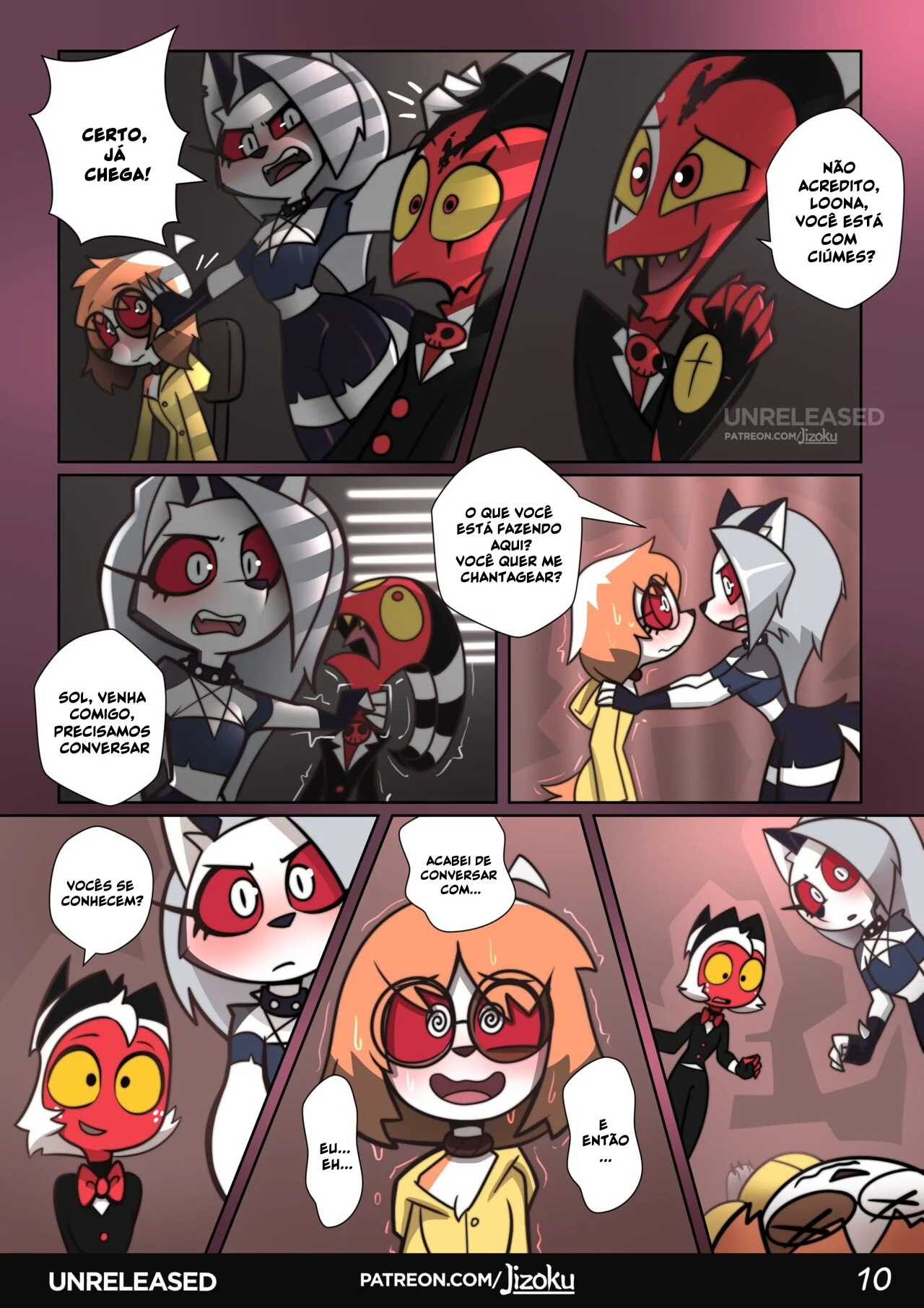 Hazbin Hotel Porno: Uma Noite Pervertida Com a Piranha Loona VL.2 em HQ Brasileiro