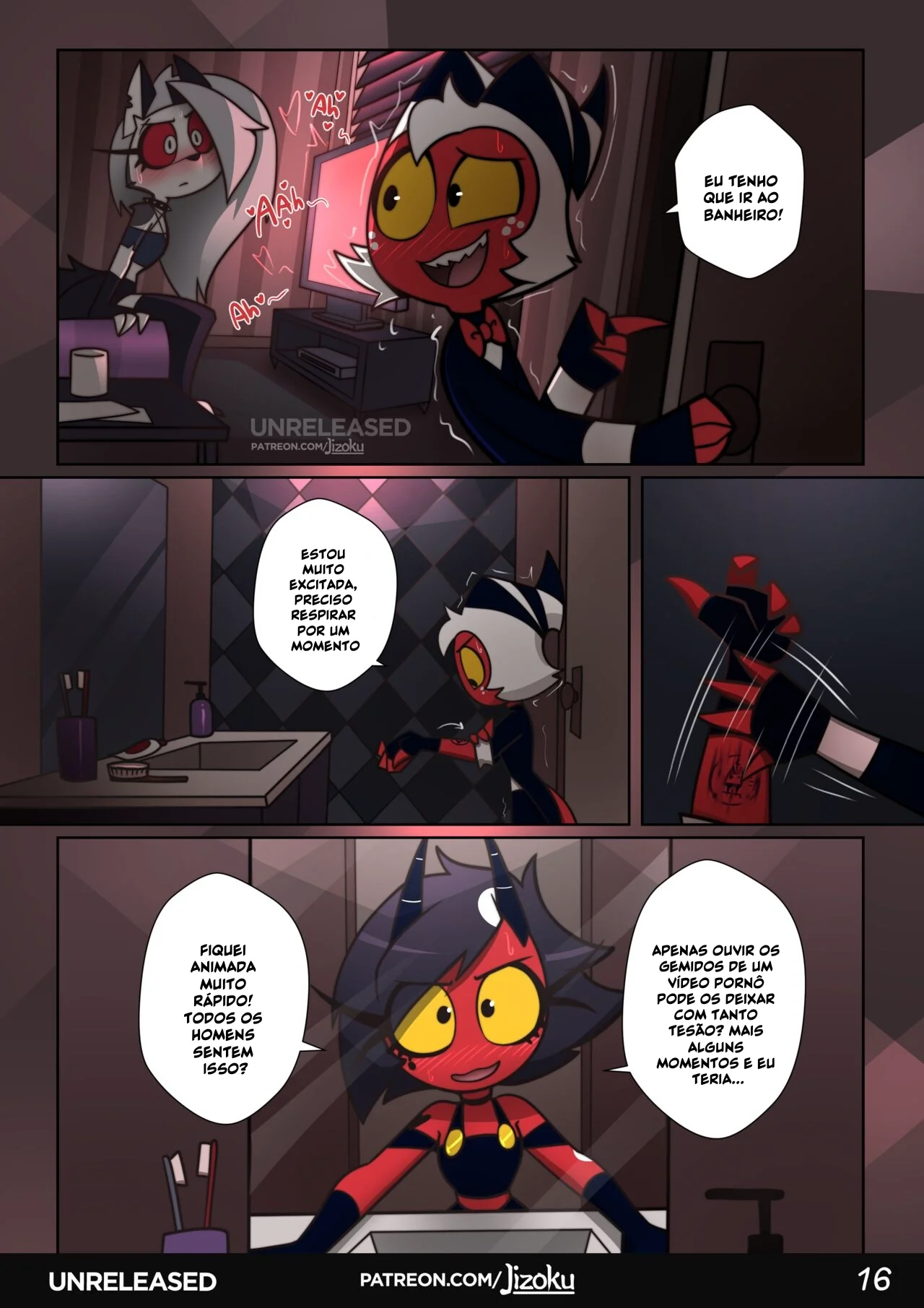 Hazbin Hotel Porno: Uma Noite Pervertida Com a Piranha Loona VL.2 em HQ Brasileiro