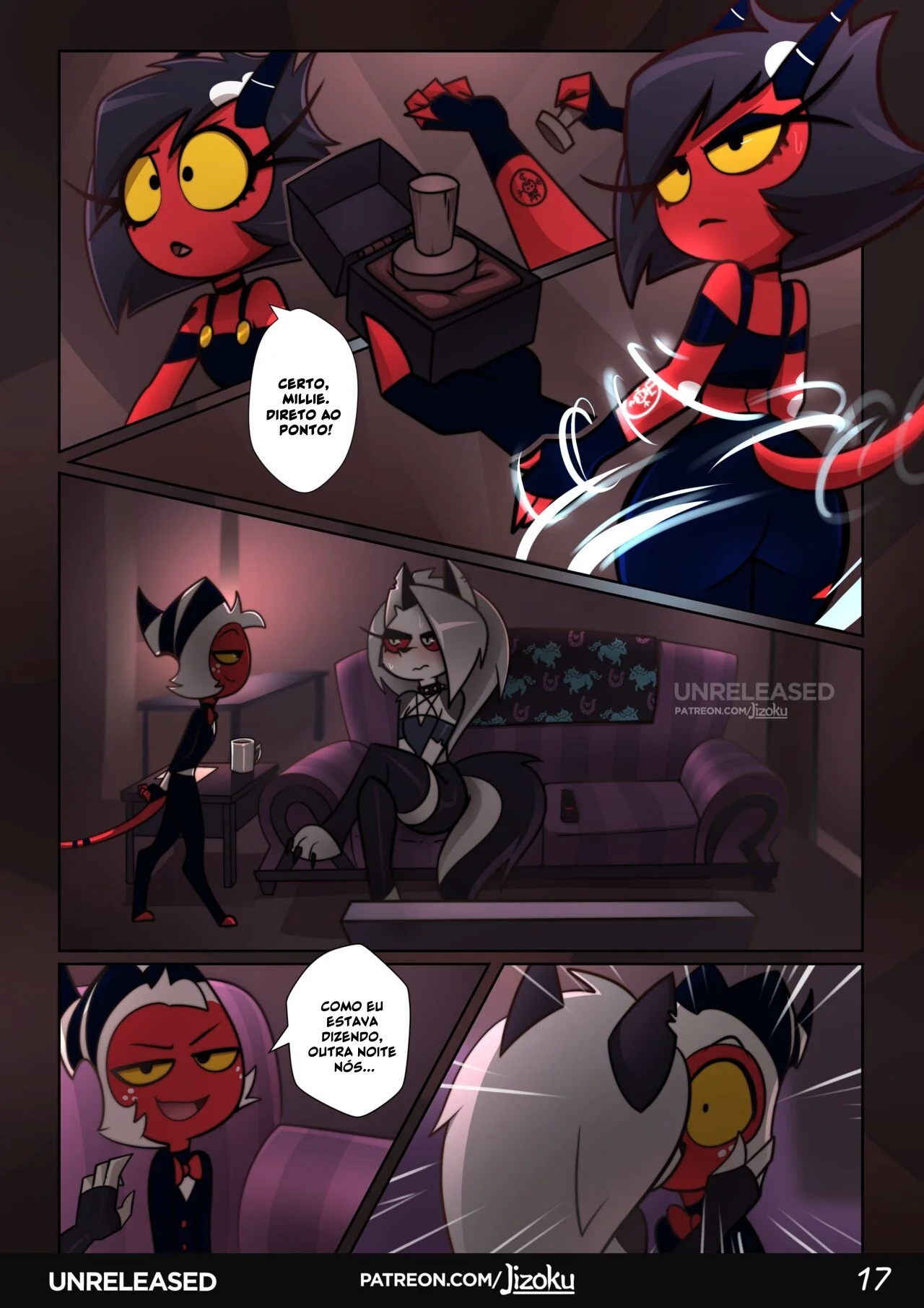 Hazbin Hotel Porno: Uma Noite Pervertida Com a Piranha Loona VL.2 em HQ Brasileiro