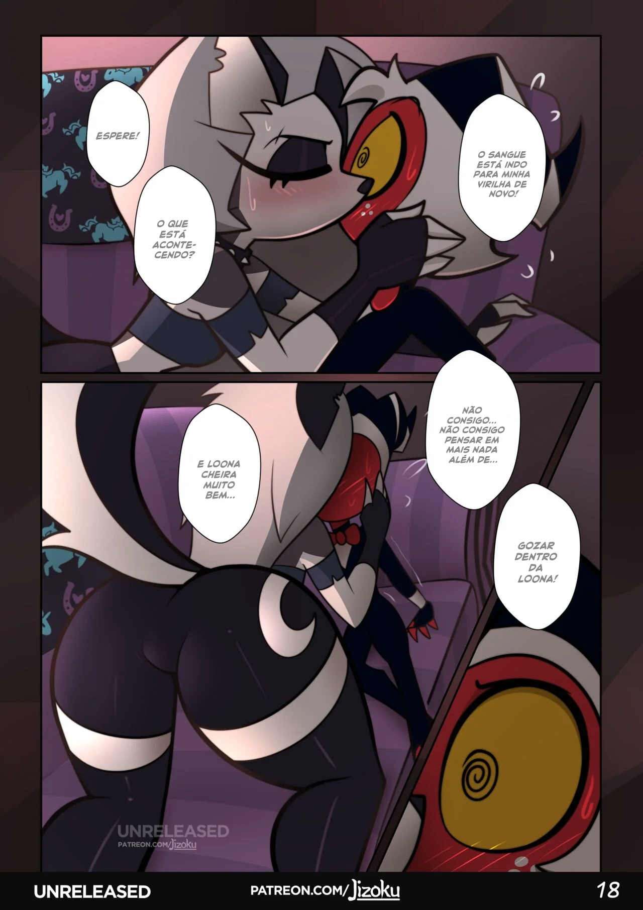 Hazbin Hotel Porno: Uma Noite Pervertida Com a Piranha Loona VL.2 em HQ Brasileiro