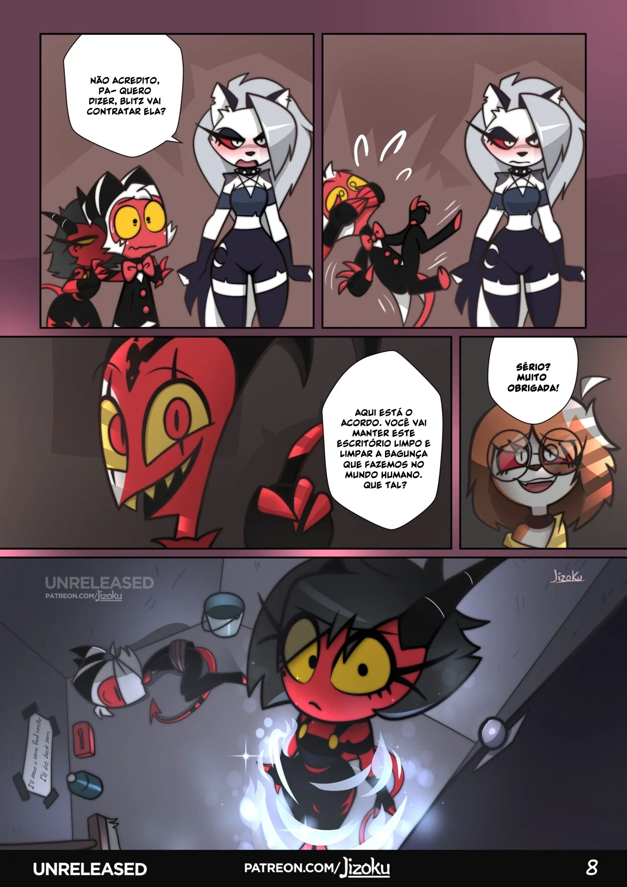 Hazbin Hotel Porno: Uma Noite Pervertida Com a Piranha Loona VL.2 em HQ Brasileiro