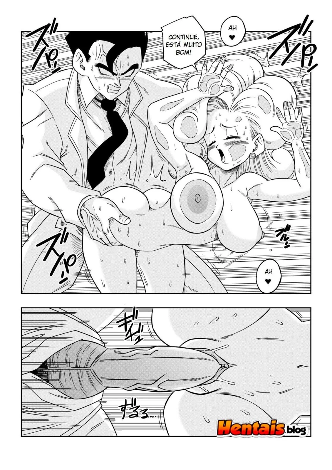 Herói Sortudo Comendo a Gostosa da Angela em Hentai HQ Brasileiro