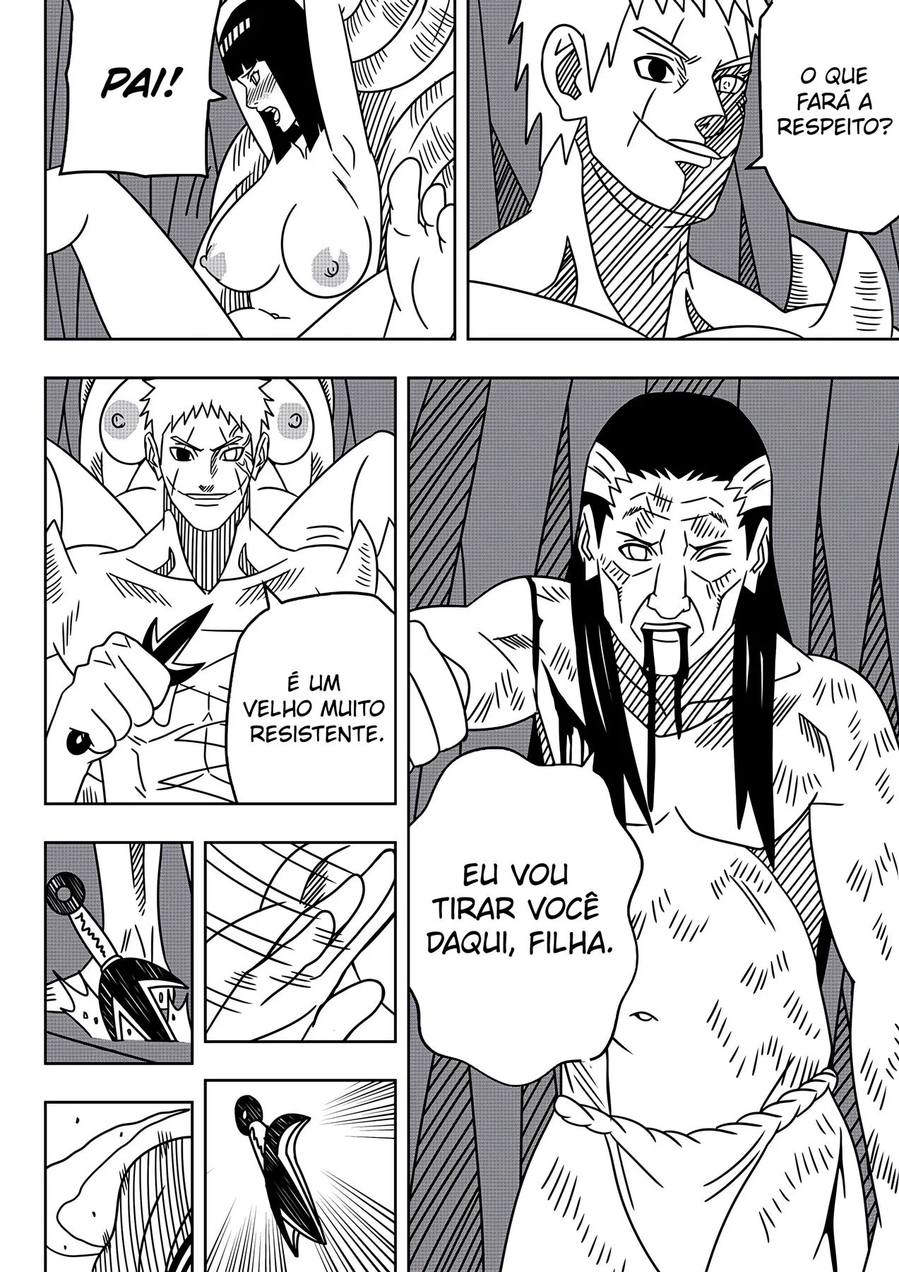Hinata Piranha Sequestrada pelo Zetsu - Naruto Hentai em Ação em HQ Brasileiro