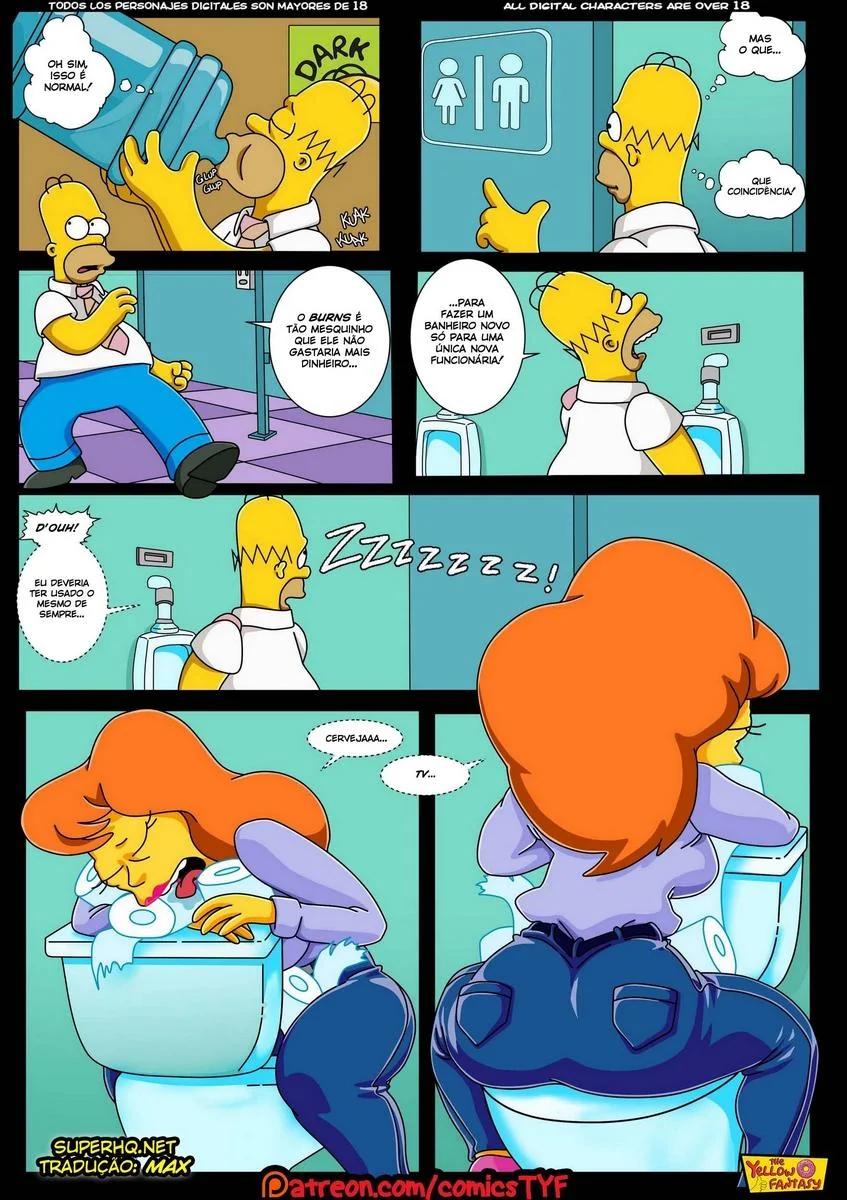 Homer e Mindy: Uma Aventura de Tesão nos Simpsons Hentai HQ Brasil