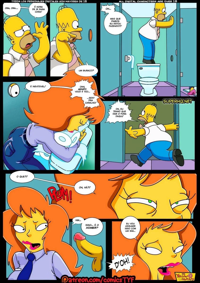 Homer e Mindy: Uma Aventura de Tesão nos Simpsons Hentai HQ Brasil