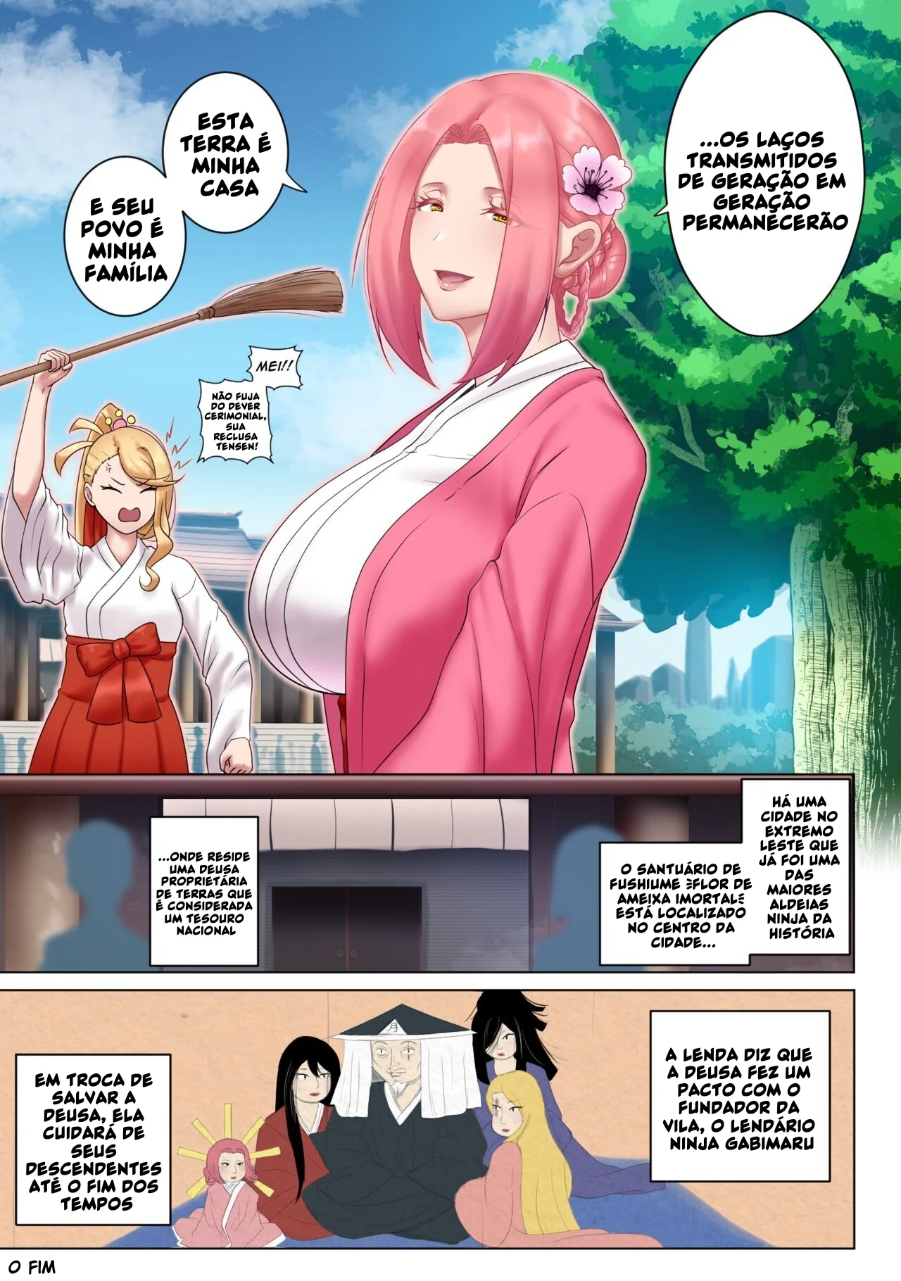 Jigokuraku Hentai: Inferno do Céu - Piranha leva piroca no cu em Hentai HQ Brasileiro