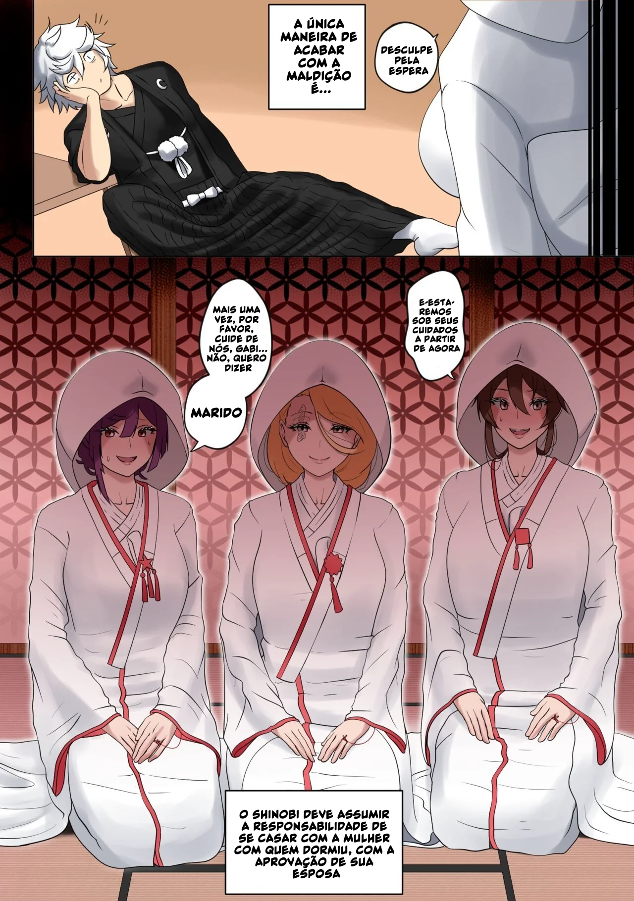 Jigokuraku Hentai: Inferno do Céu - Piranha leva piroca no cu em Hentai HQ Brasileiro