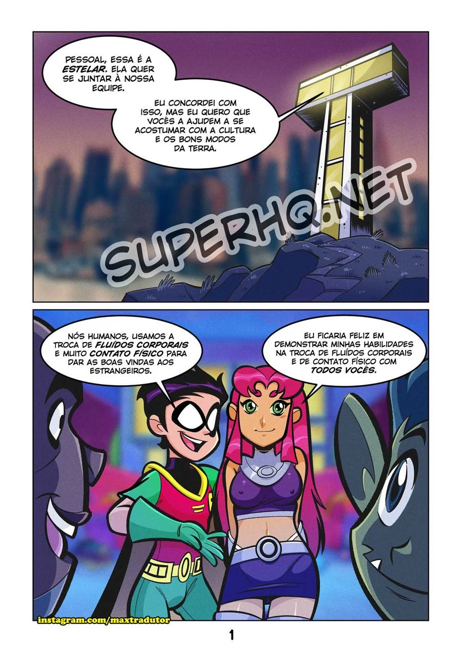 Jovens Titãs Hentai: Suruba com Estelar, Robin e Cyborg em Quadrinhos - Em HQ de putaria com essa piranha da Estelar! Jovens Titãs Hentai: Suruba com Estelar, Robin e Cyborg em Quadrinhos - Em HQ de putaria com essa piranha da Estelar!