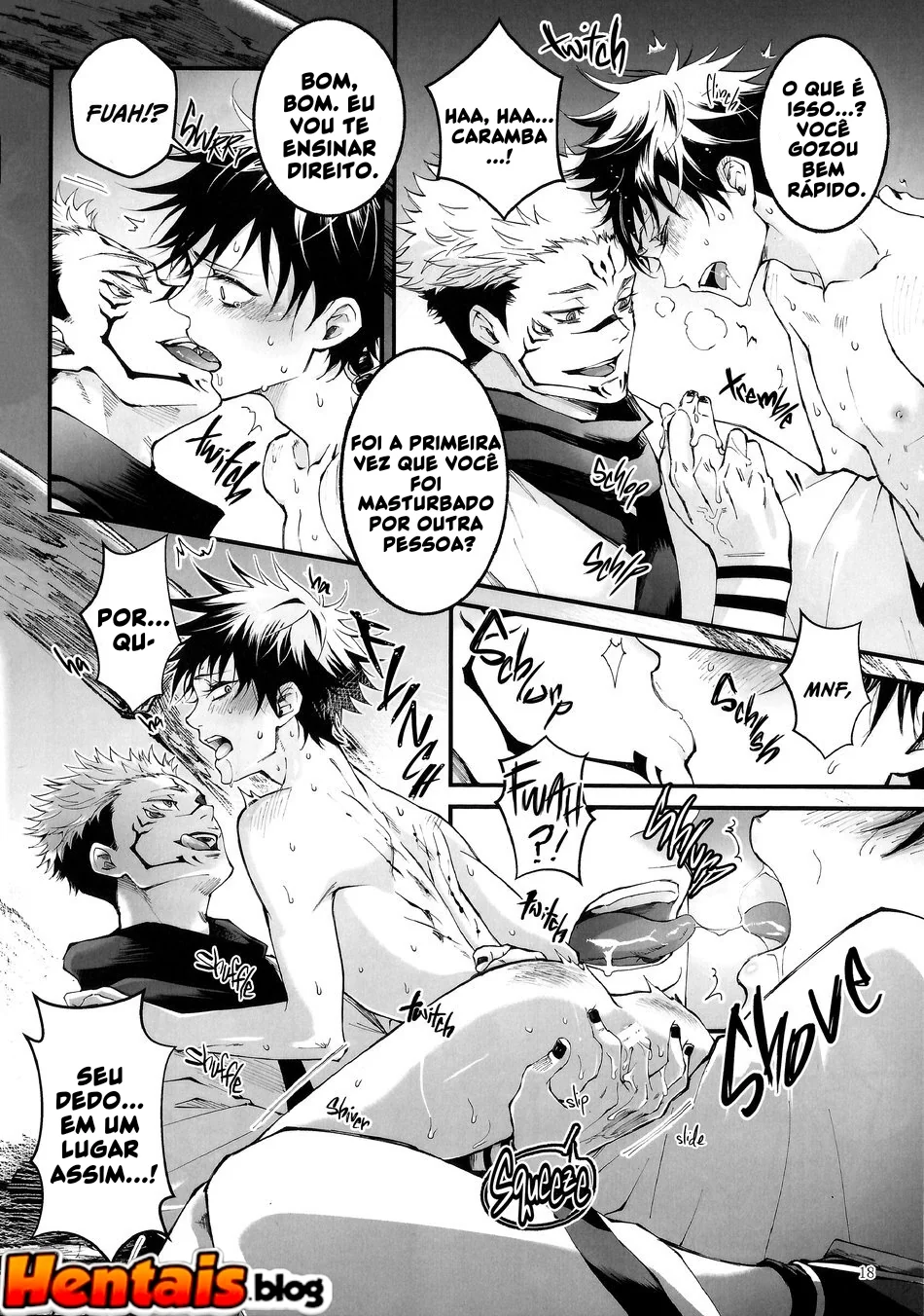 Jujutsu Kaisen: Fushiguro e Sukuna se entregam a uma orgia de piroca - Hentai HQ Brasileiro