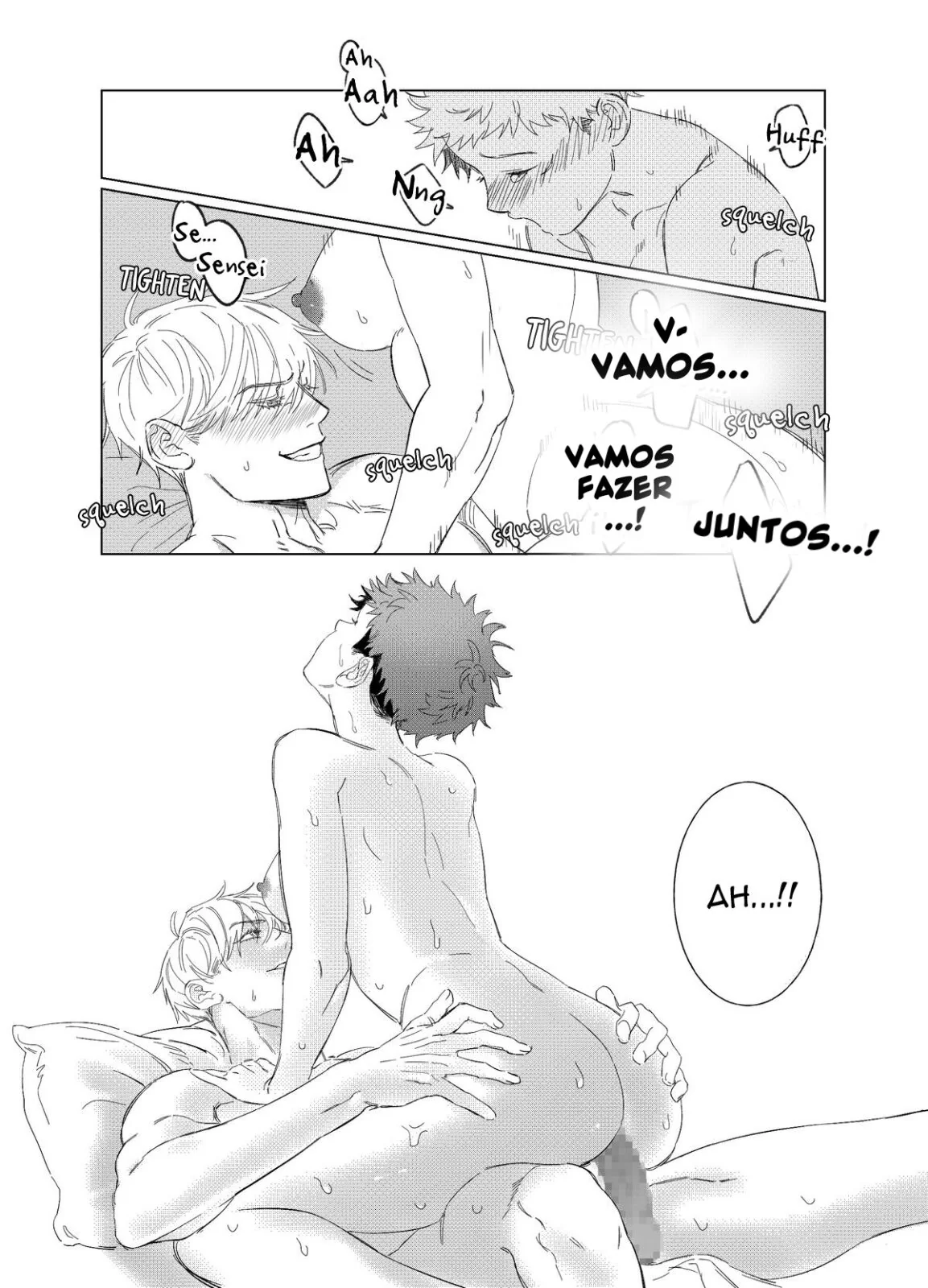 Jujutsu Kaisen Hentai: Itadori Transando com Gojo em Hentai HQ Brasileiro