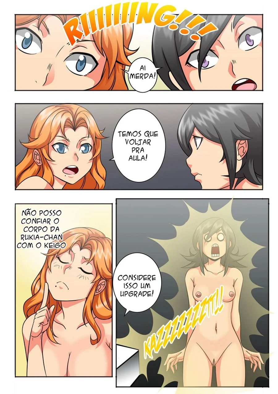 Kon se dá bem com Orihime e Ichigo em Bleach - Hentai HQ Brasileiro