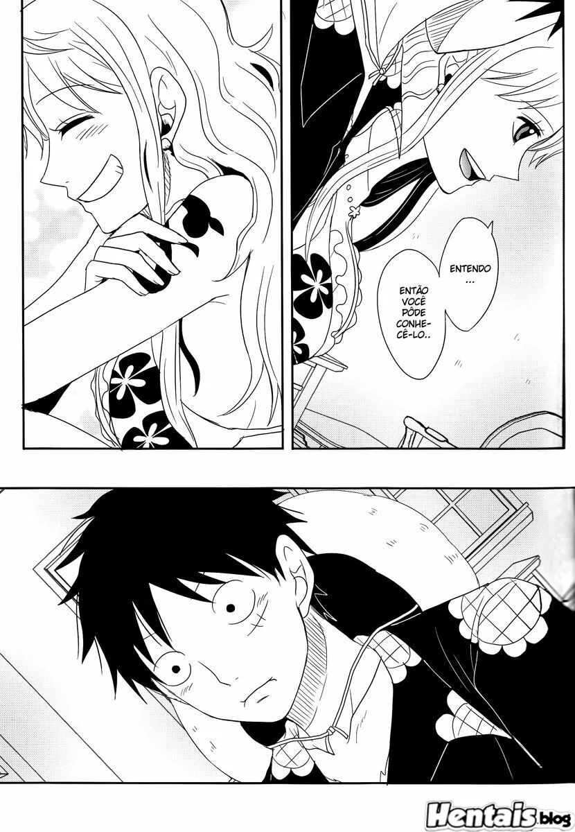 Luffy e a putaria com as gostosas das amigas em anime hentai HQ