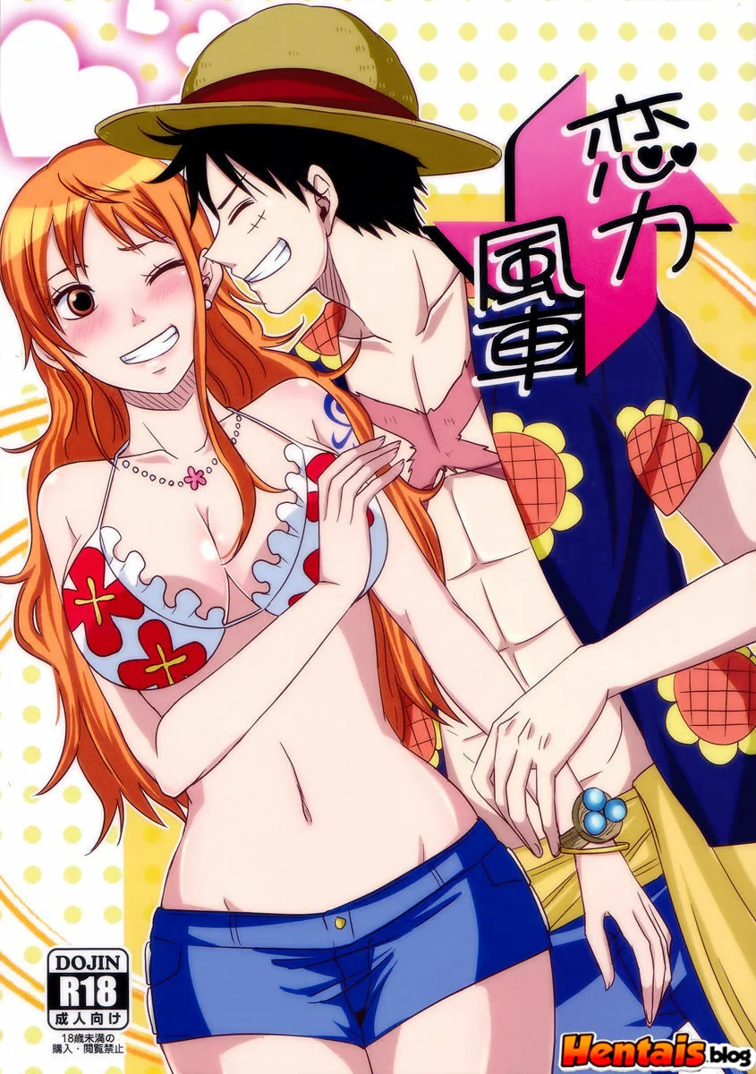 Luffy e a putaria com as gostosas das amigas em anime hentai HQ