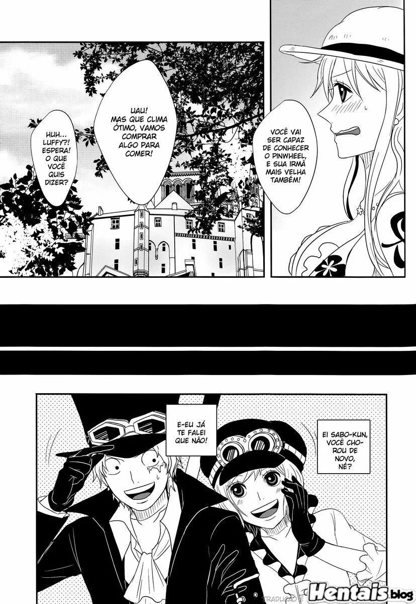 Luffy e a putaria com as gostosas das amigas em anime hentai HQ