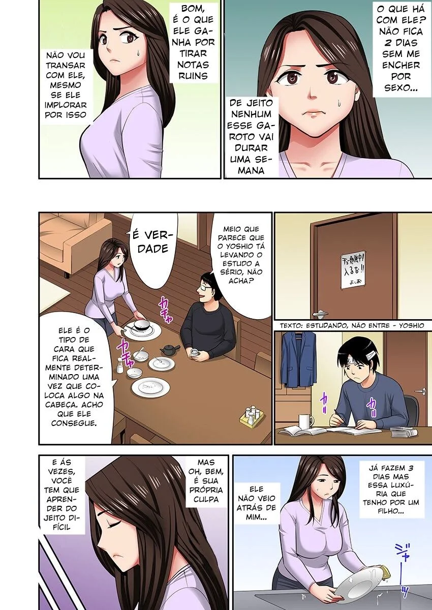 Mãe e filho se entregam em um incesto pornô cheio de sacanagem e putaria em HQ Brasileiro