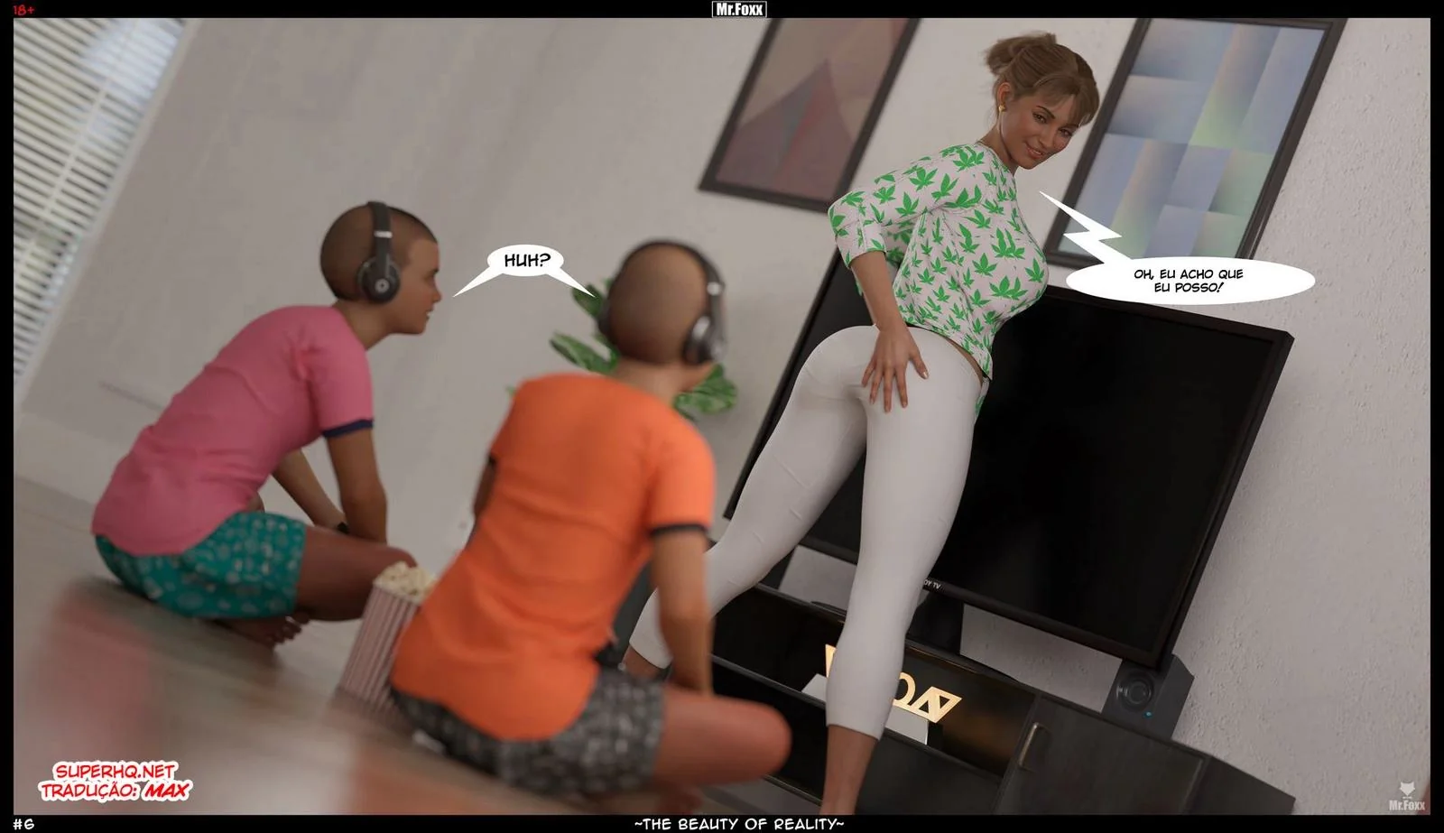 Mamãe Piranha Ensina Filhos a Respeitar uma Buceta de Verdade em Hentai HQ Brasileiro