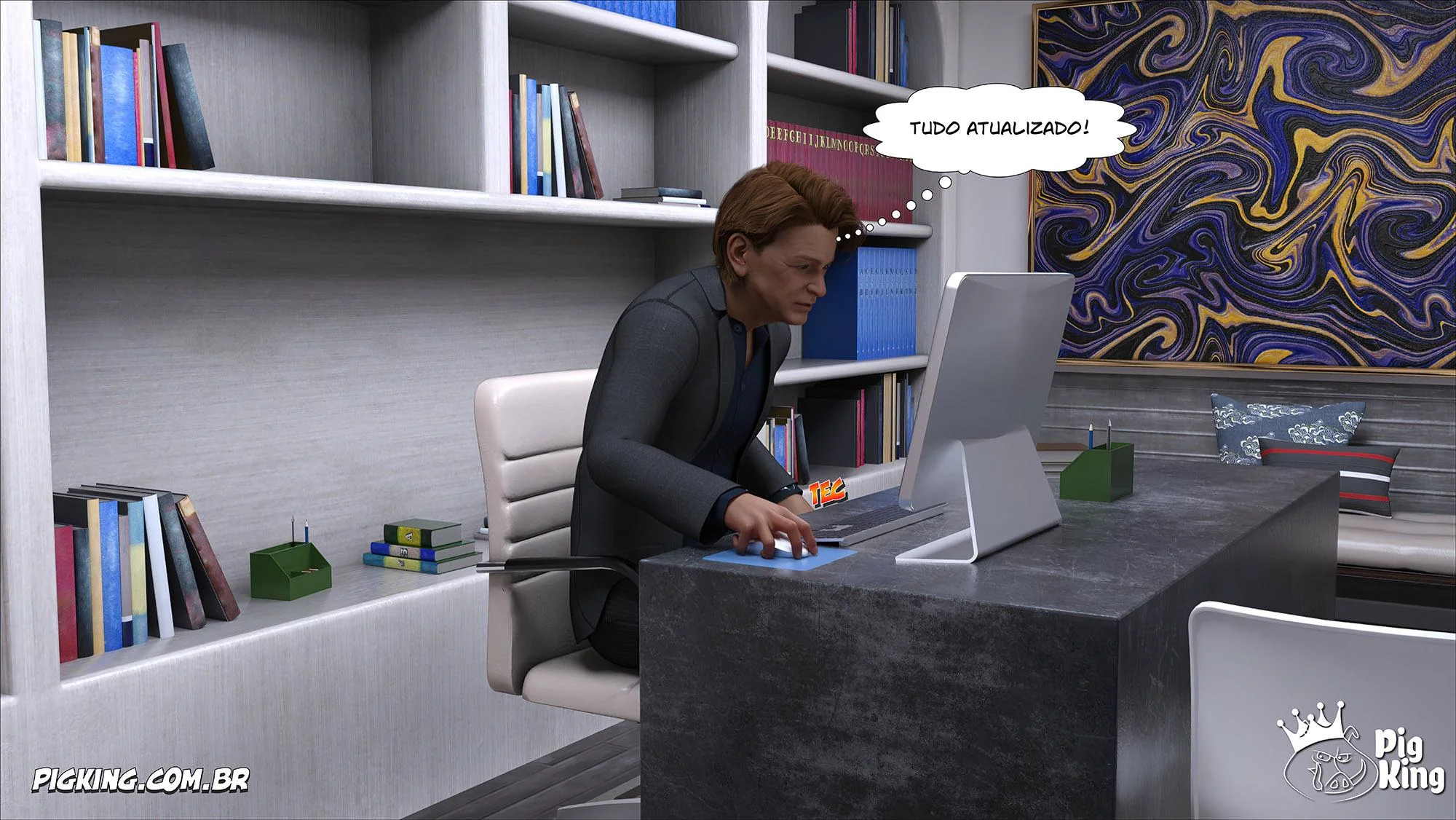 Mamãe Piranha: Ensina Seu Filho a Amar Sua Buceta" em Hentai Incesto HQ Brasileiro