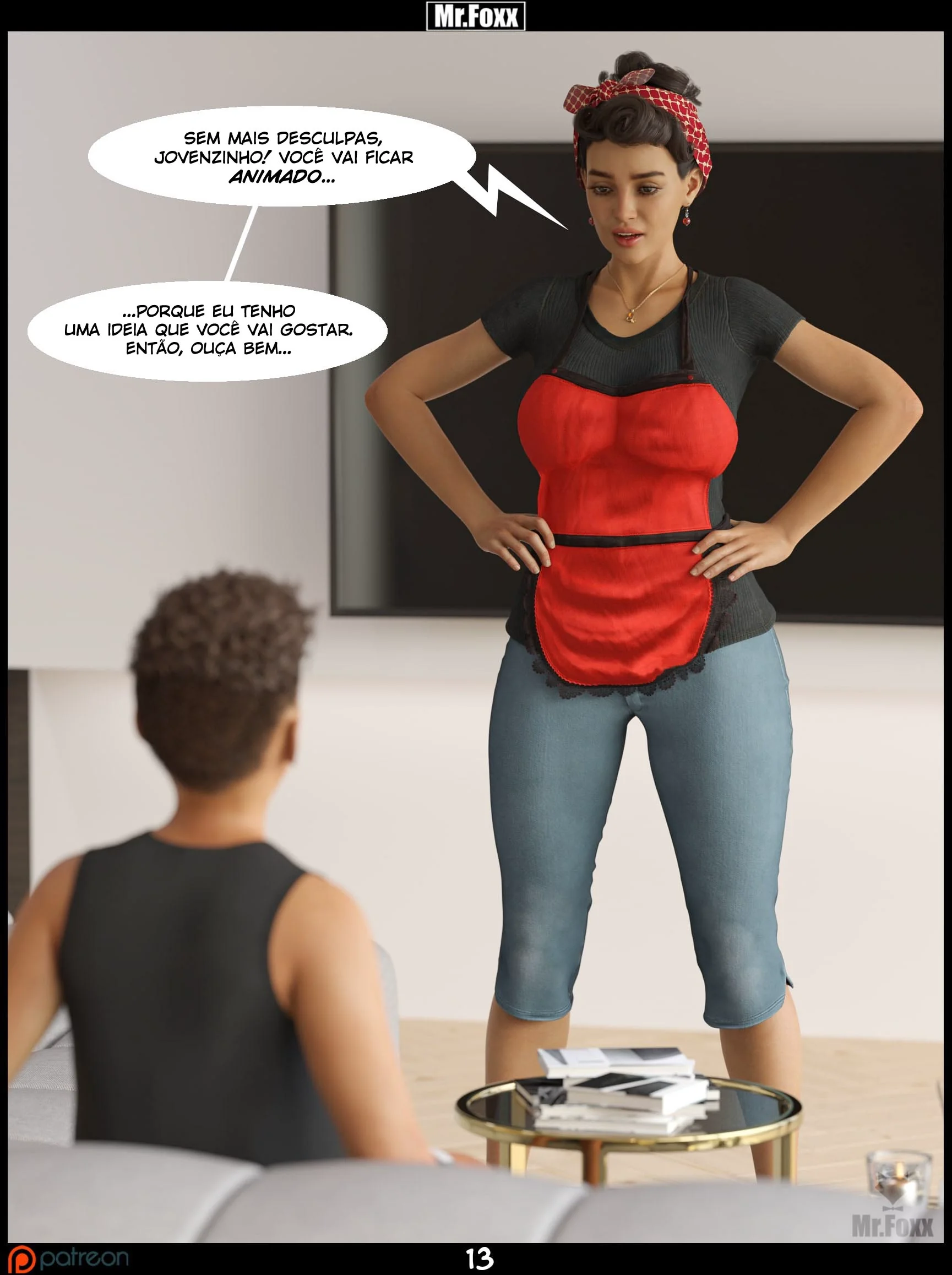 Mamãe Safada e o Filhão Preguiçoso: Troca de Favores bem Picantes em Hentai HQ Brasileiro